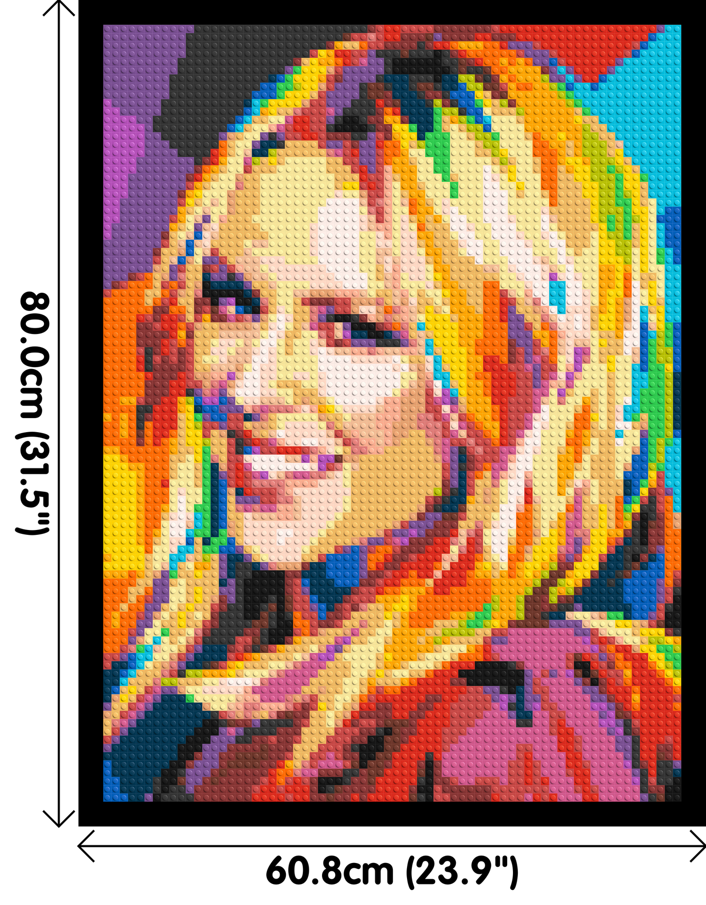 Kylie Minogue Portrait Geometric Pop Art - Brick Art Mosaic Kit 3x4 large