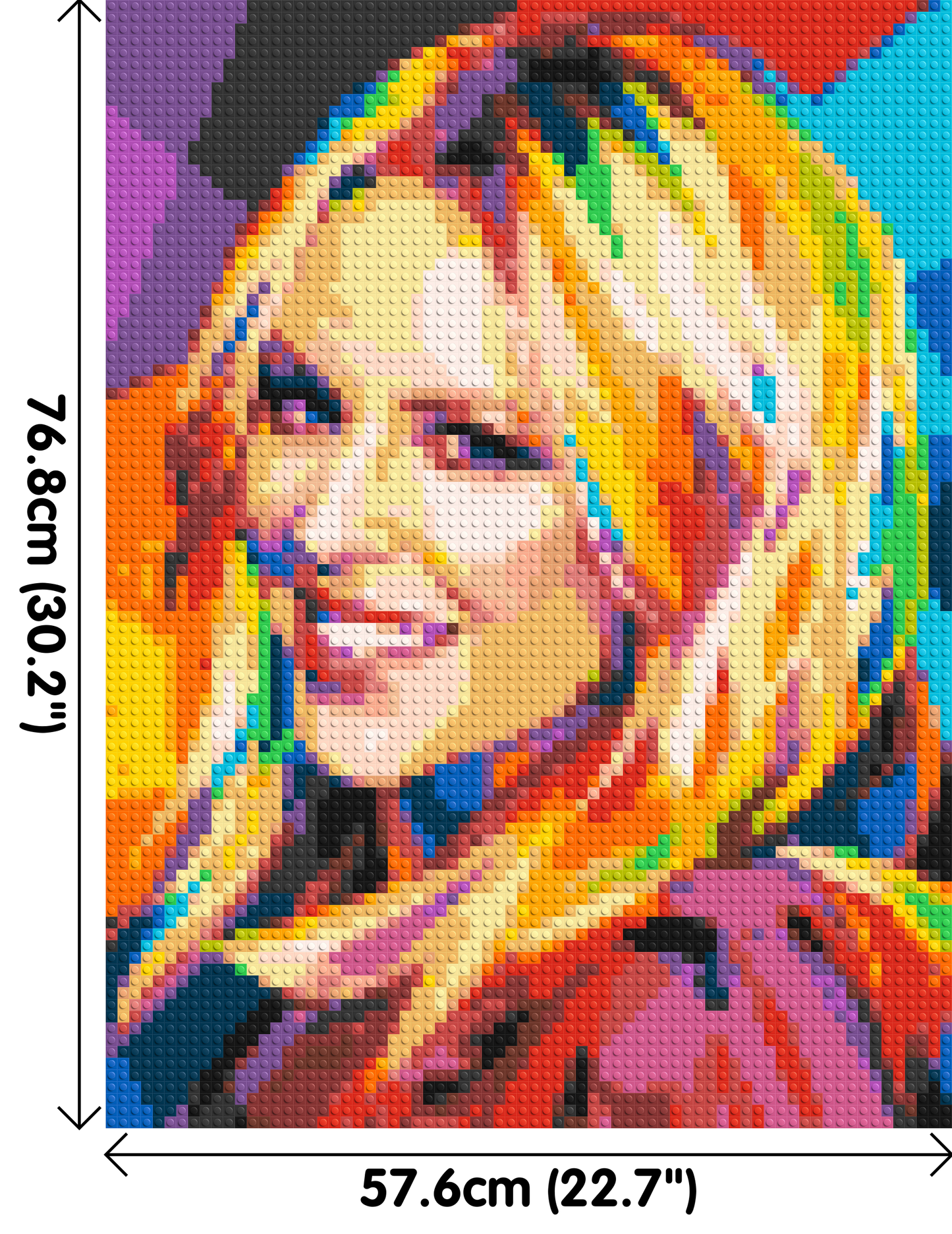 Kylie Minogue Portrait Geometric Pop Art - Brick Art Mosaic Kit 3x4 large
