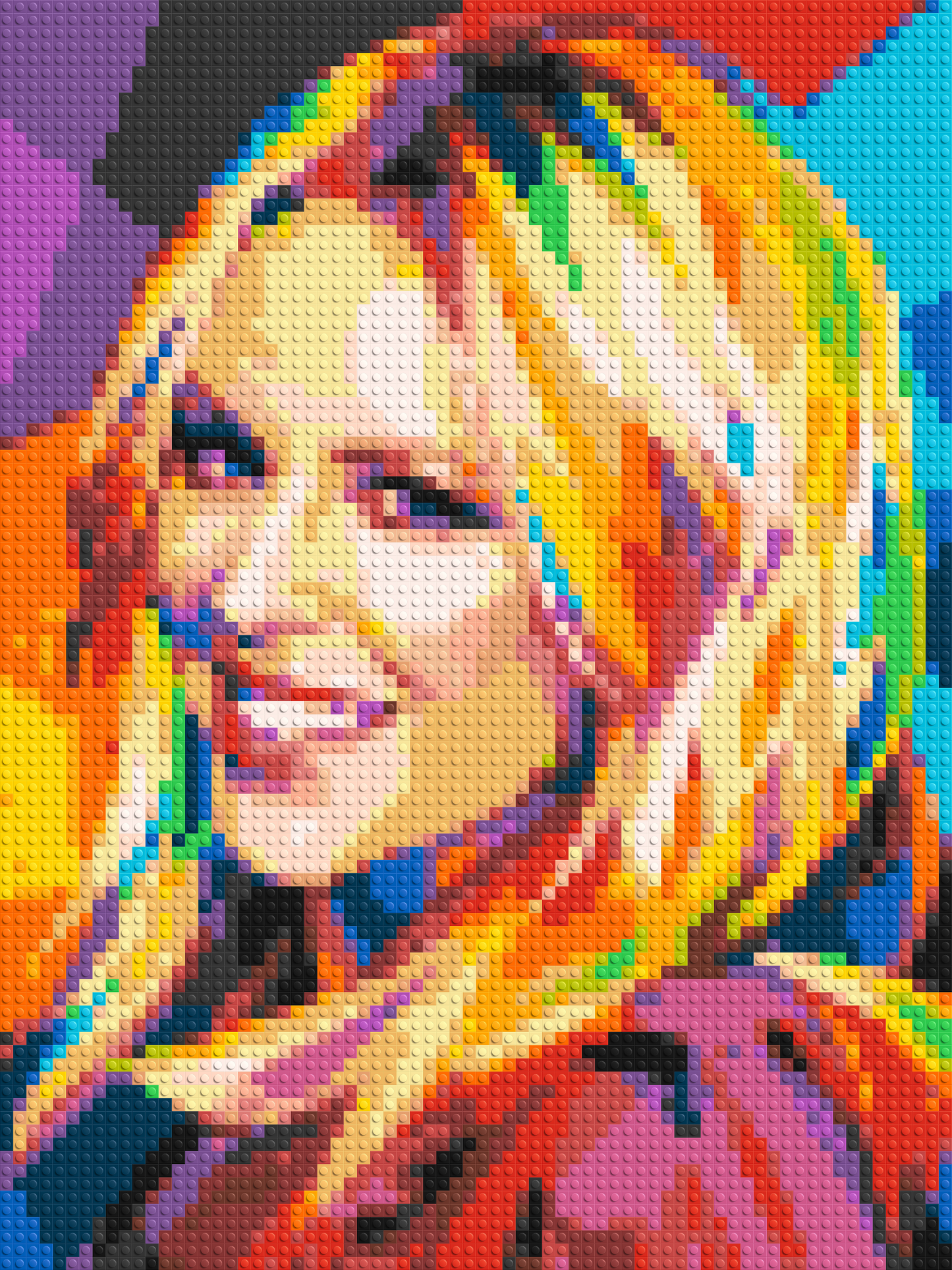 Kylie Minogue Portrait Geometric Pop Art - Brick Art Mosaic Kit 3x4 large