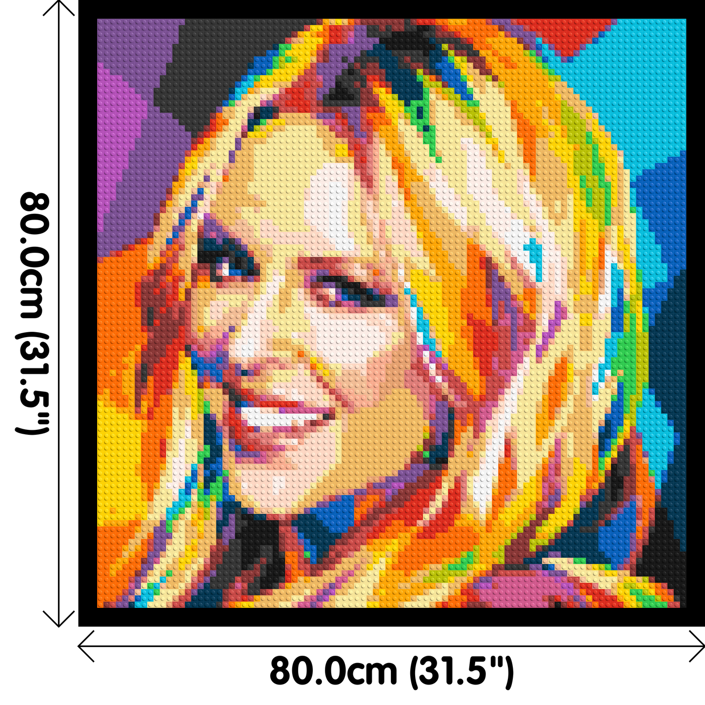 Kylie Minogue Portrait Geometric Pop Art - Brick Art Mosaic Kit 4x4 large
