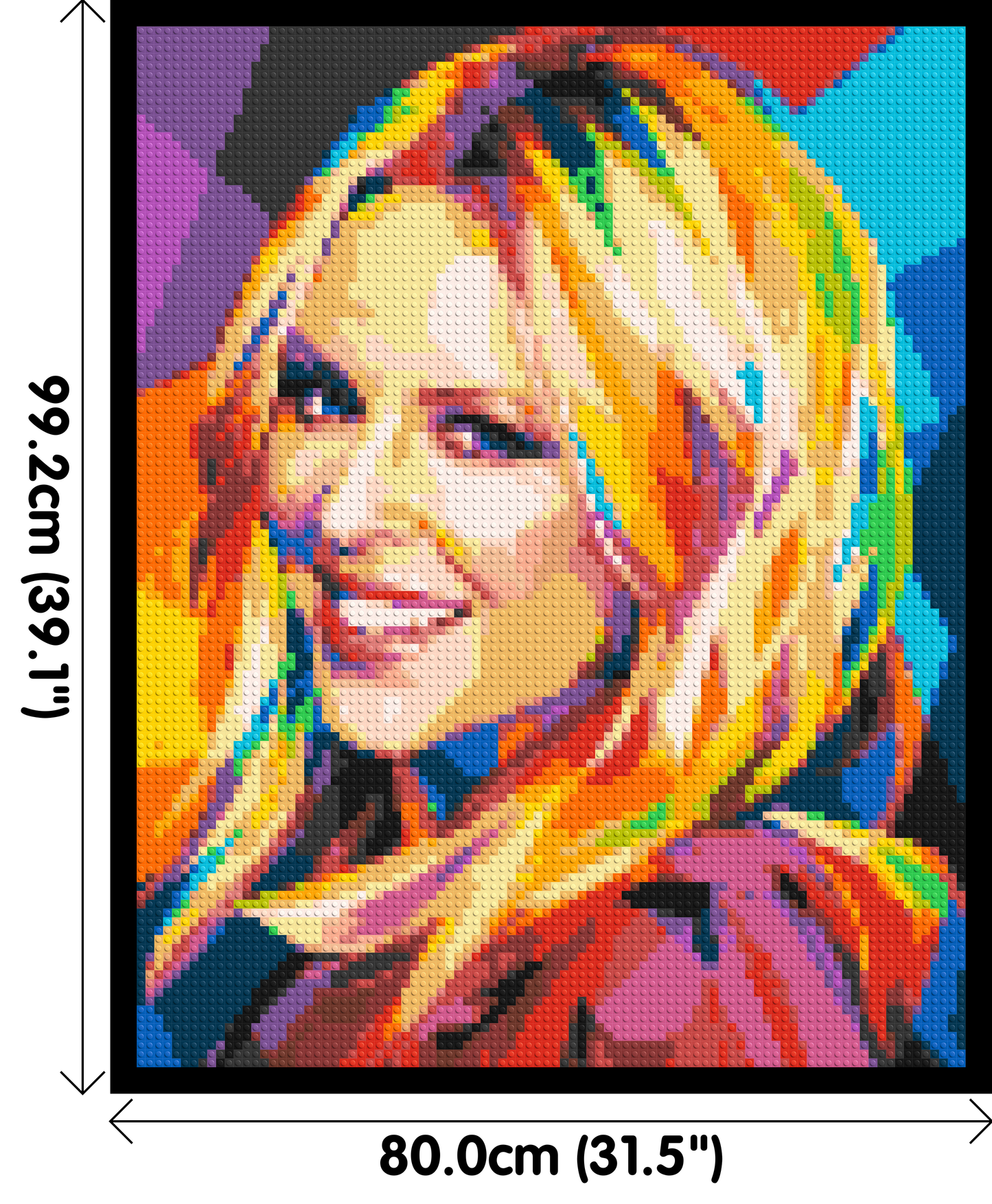Kylie Minogue Portrait Geometric Pop Art - Brick Art Mosaic Kit 4x5 large