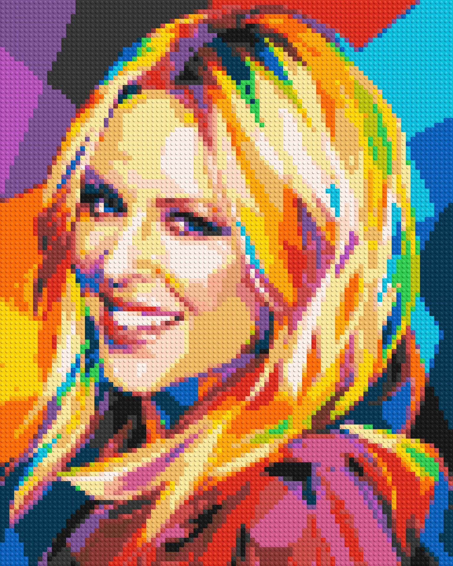 Kylie Minogue Portrait Geometric Pop Art - Brick Art Mosaic Kit 4x5 large