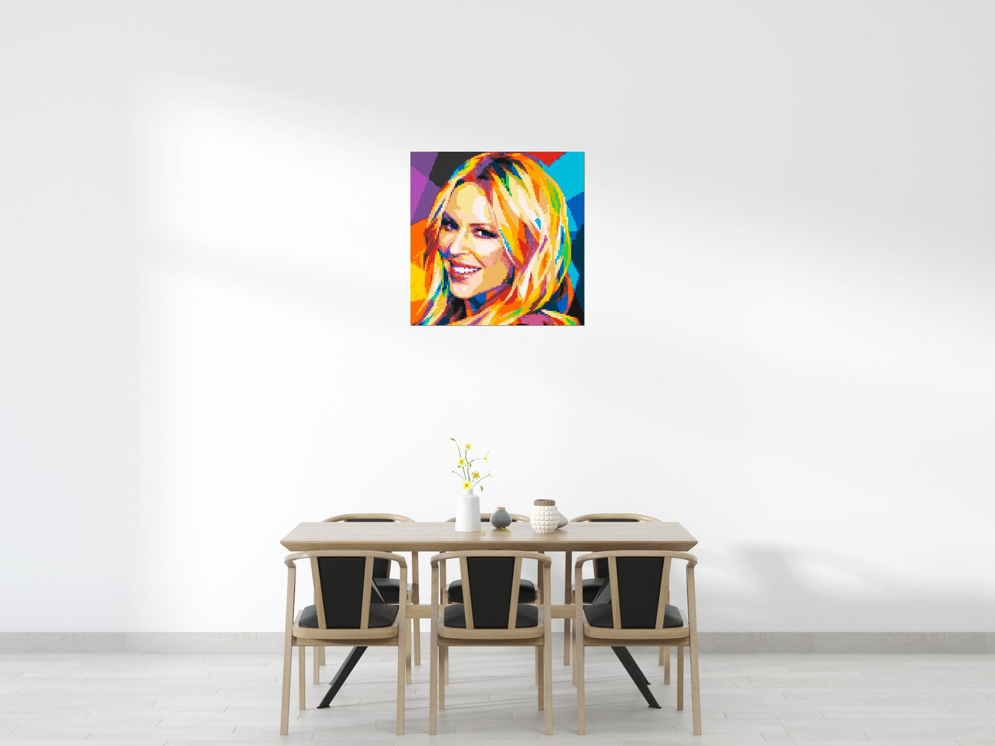 Kylie Minogue Portrait Geometric Pop Art - Brick Art Mosaic Kit 5x5 large