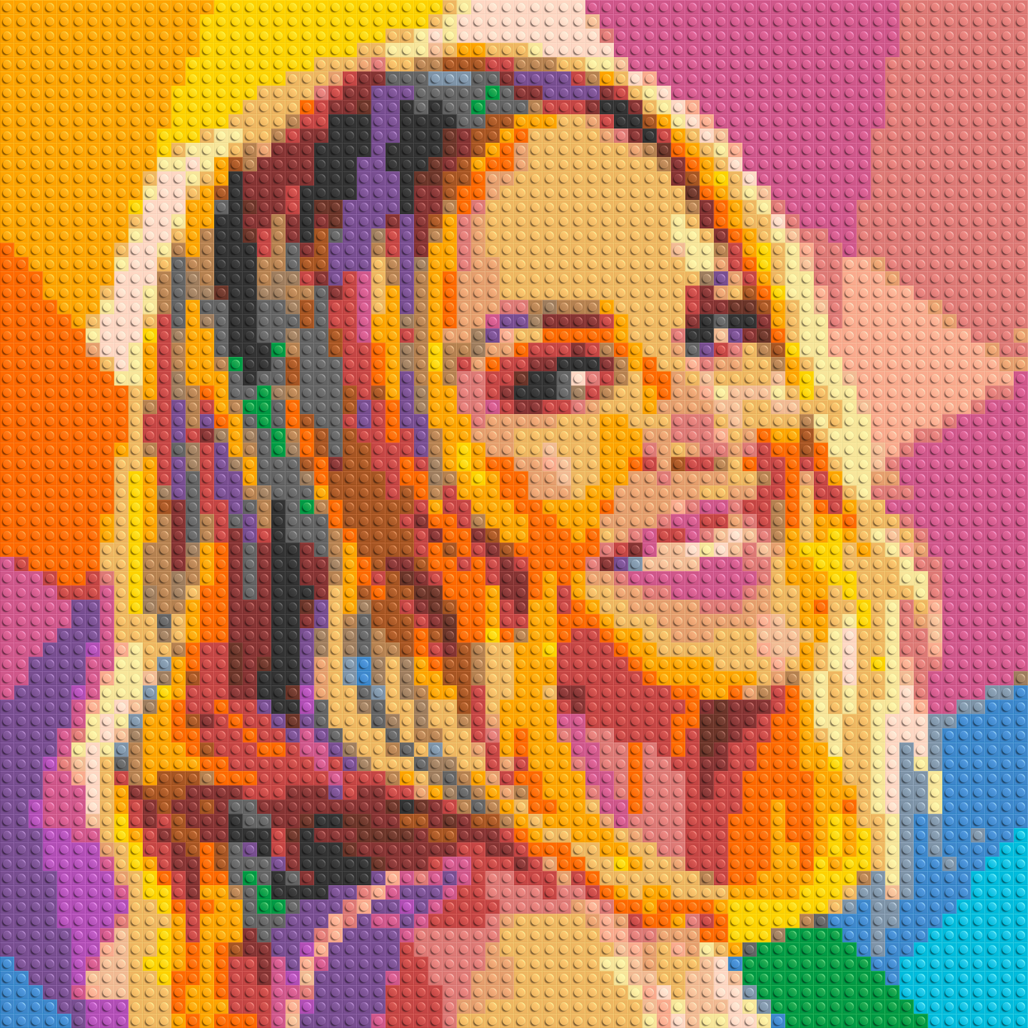 Kylie Minogue Over-the-Shoulder Smile Pop Art - Brick Art Mosaic Kit 3x3 large
