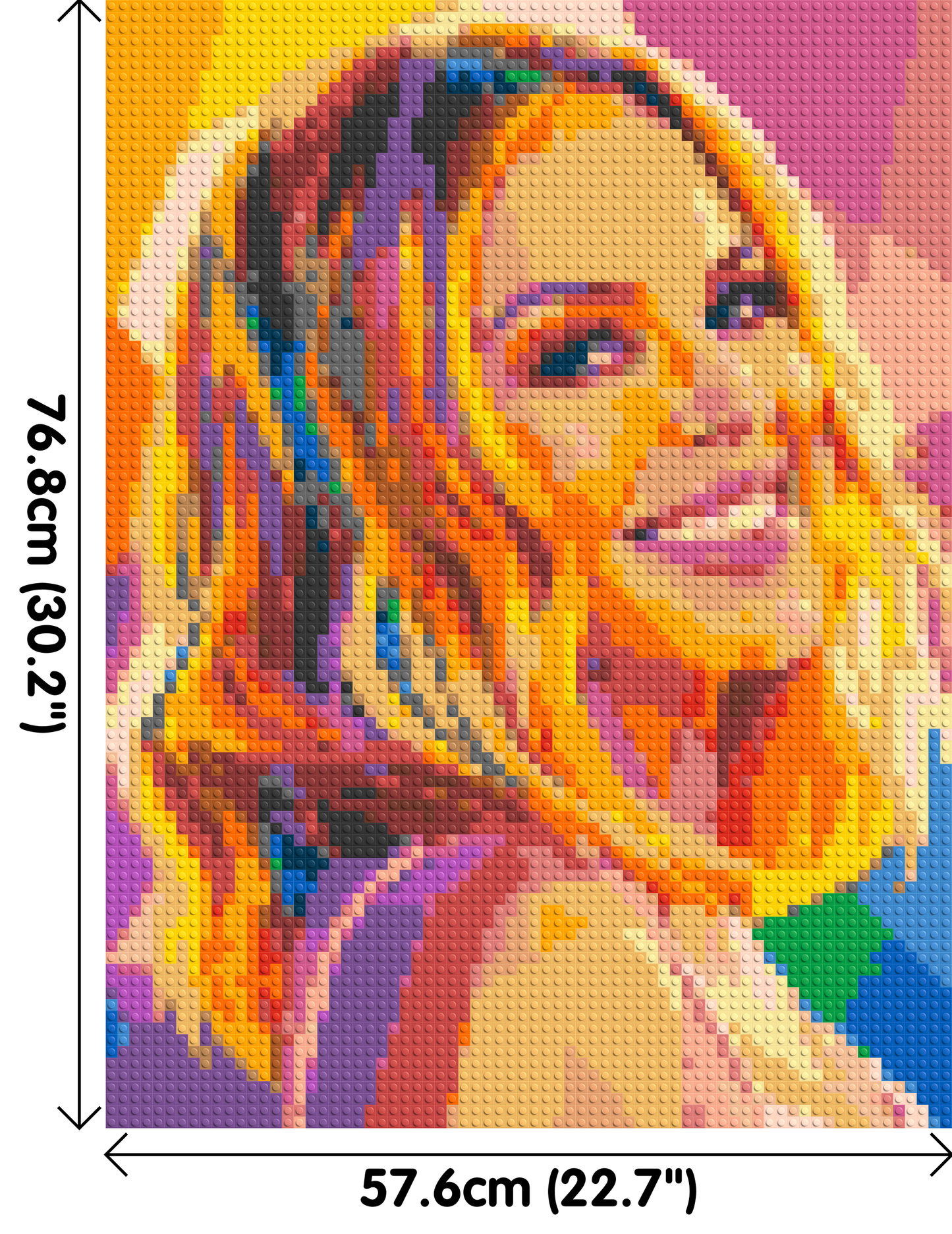 Kylie Minogue Over-the-Shoulder Smile Pop Art - Brick Art Mosaic Kit 3x4 large