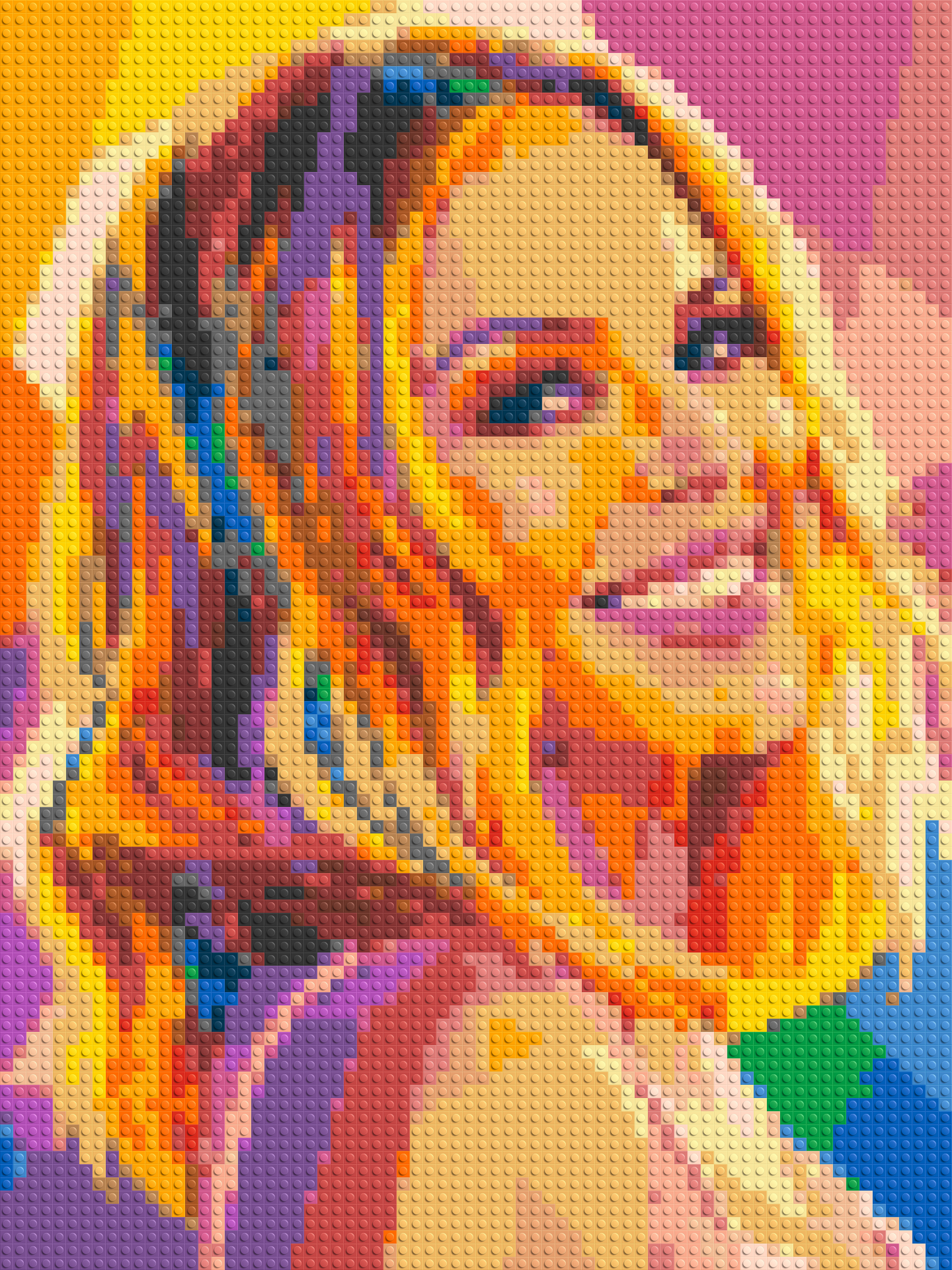 Kylie Minogue Over-the-Shoulder Smile Pop Art - Brick Art Mosaic Kit 3x4 large