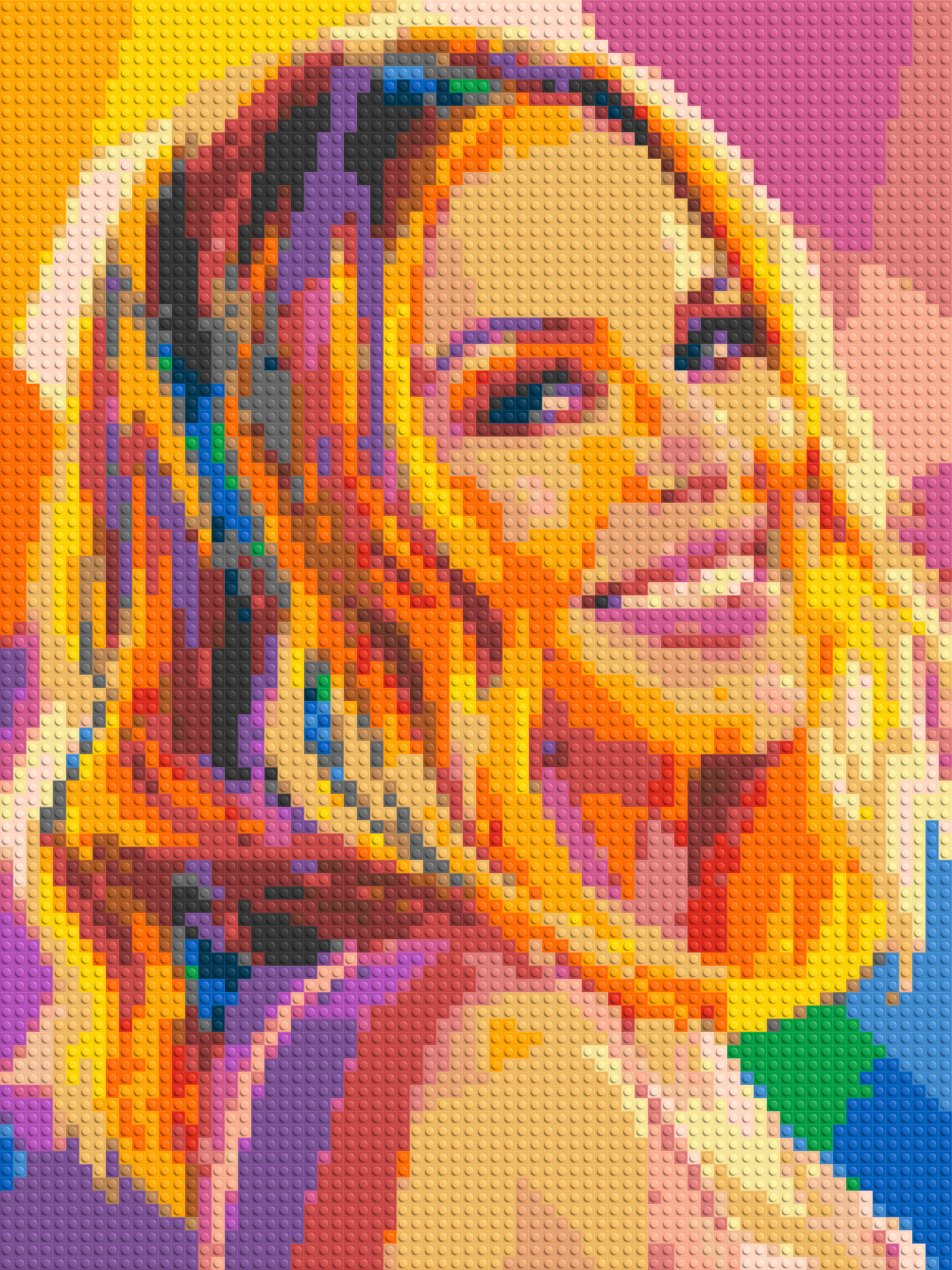 Kylie Minogue Over-the-Shoulder Smile Pop Art - Brick Art Mosaic Kit 3x4 large