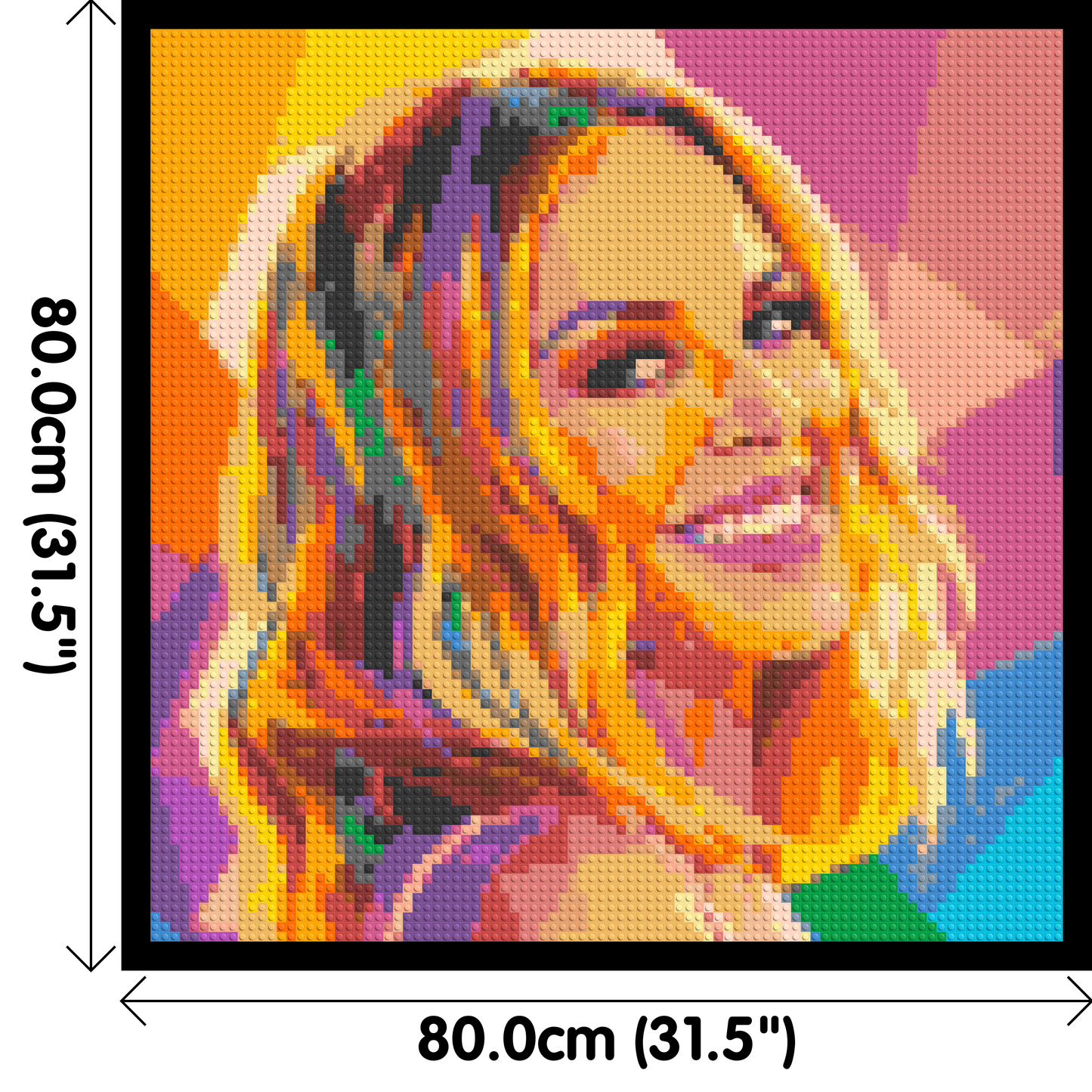 Kylie Minogue Over-the-Shoulder Smile Pop Art - Brick Art Mosaic Kit 4x4 large