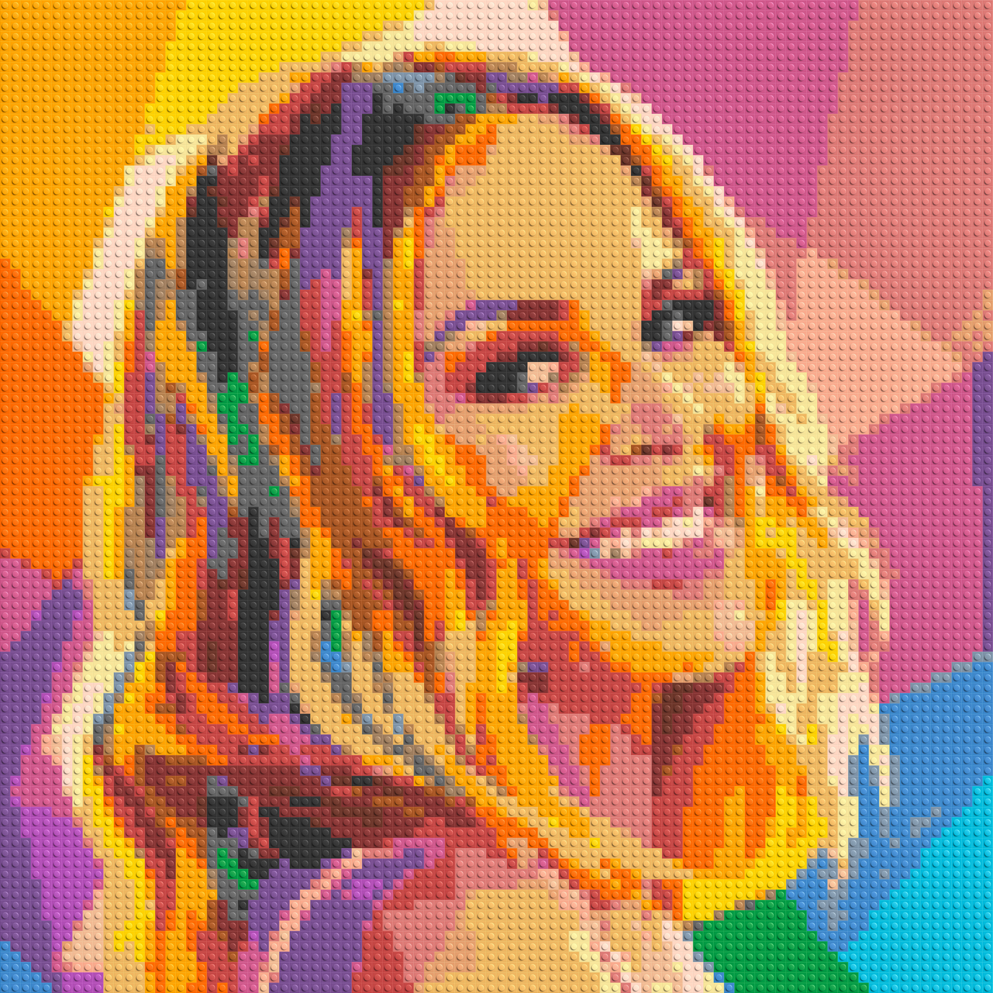 Kylie Minogue Over-the-Shoulder Smile Pop Art - Brick Art Mosaic Kit 4x4 large