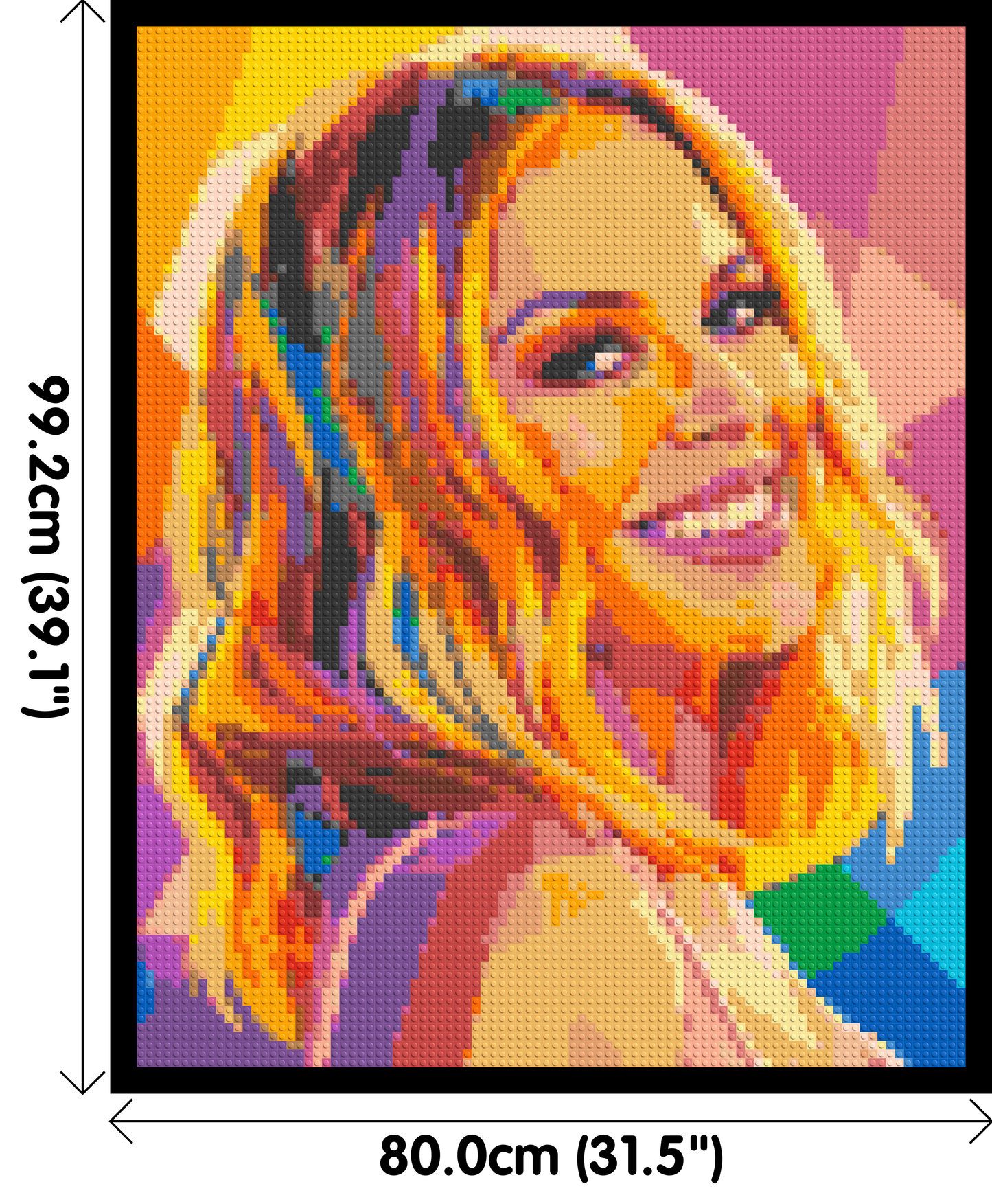 Kylie Minogue Over-the-Shoulder Smile Pop Art - Brick Art Mosaic Kit 4x5 large