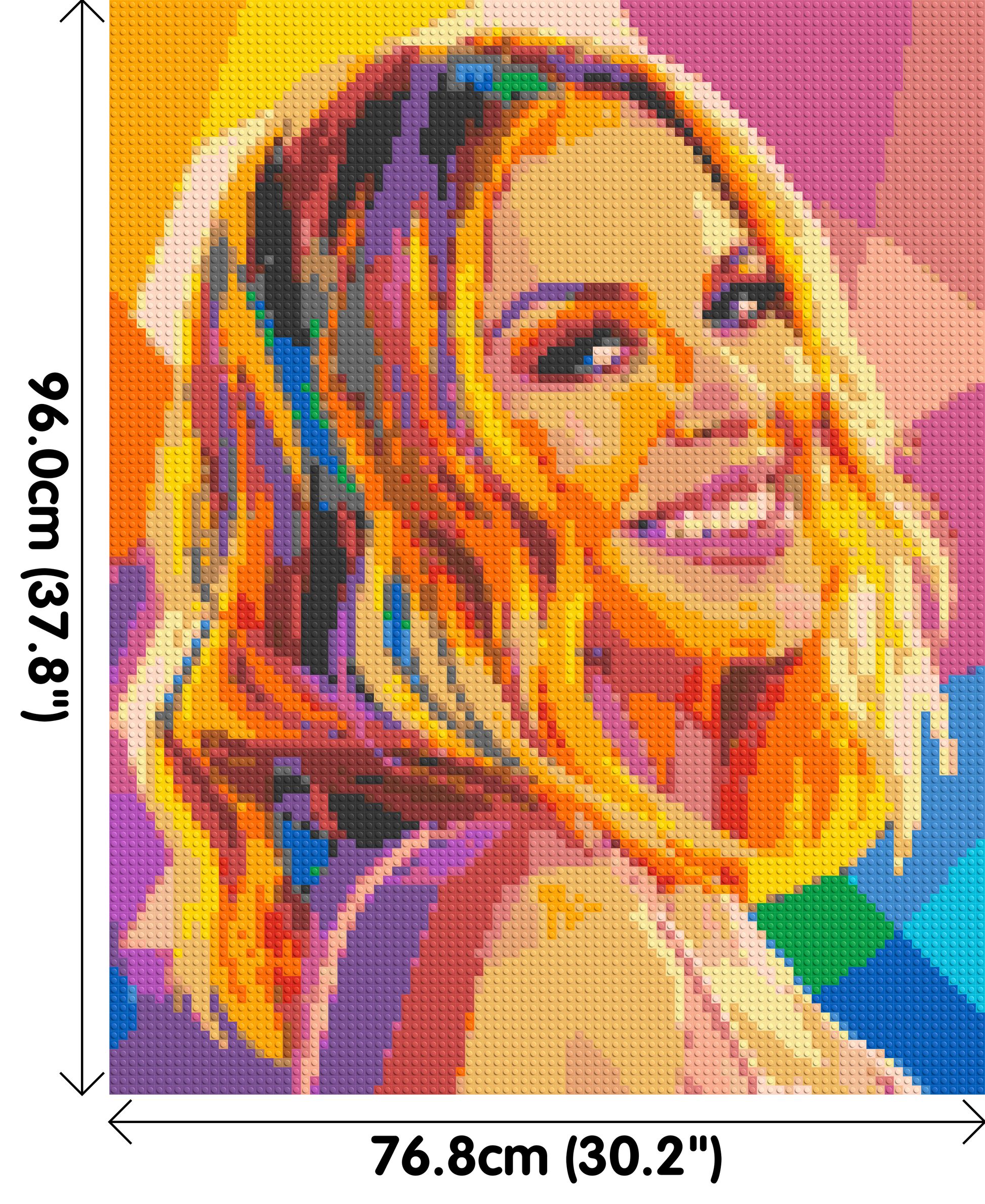 Kylie Minogue Over-the-Shoulder Smile Pop Art - Brick Art Mosaic Kit 4x5 dimensions