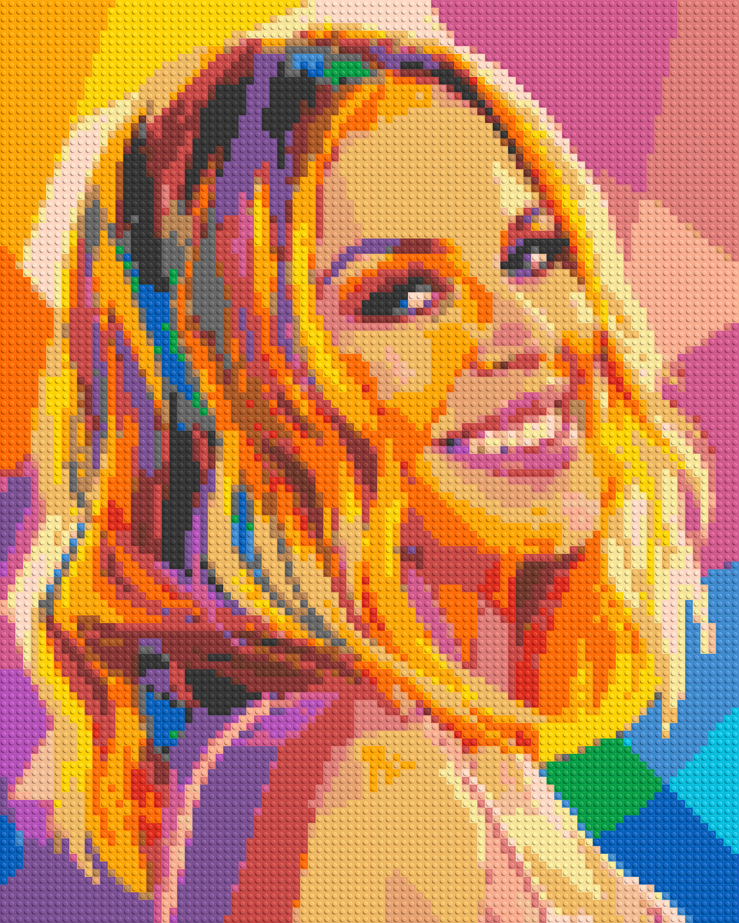 Kylie Minogue Over-the-Shoulder Smile Pop Art - Brick Art Mosaic Kit 4x5 large