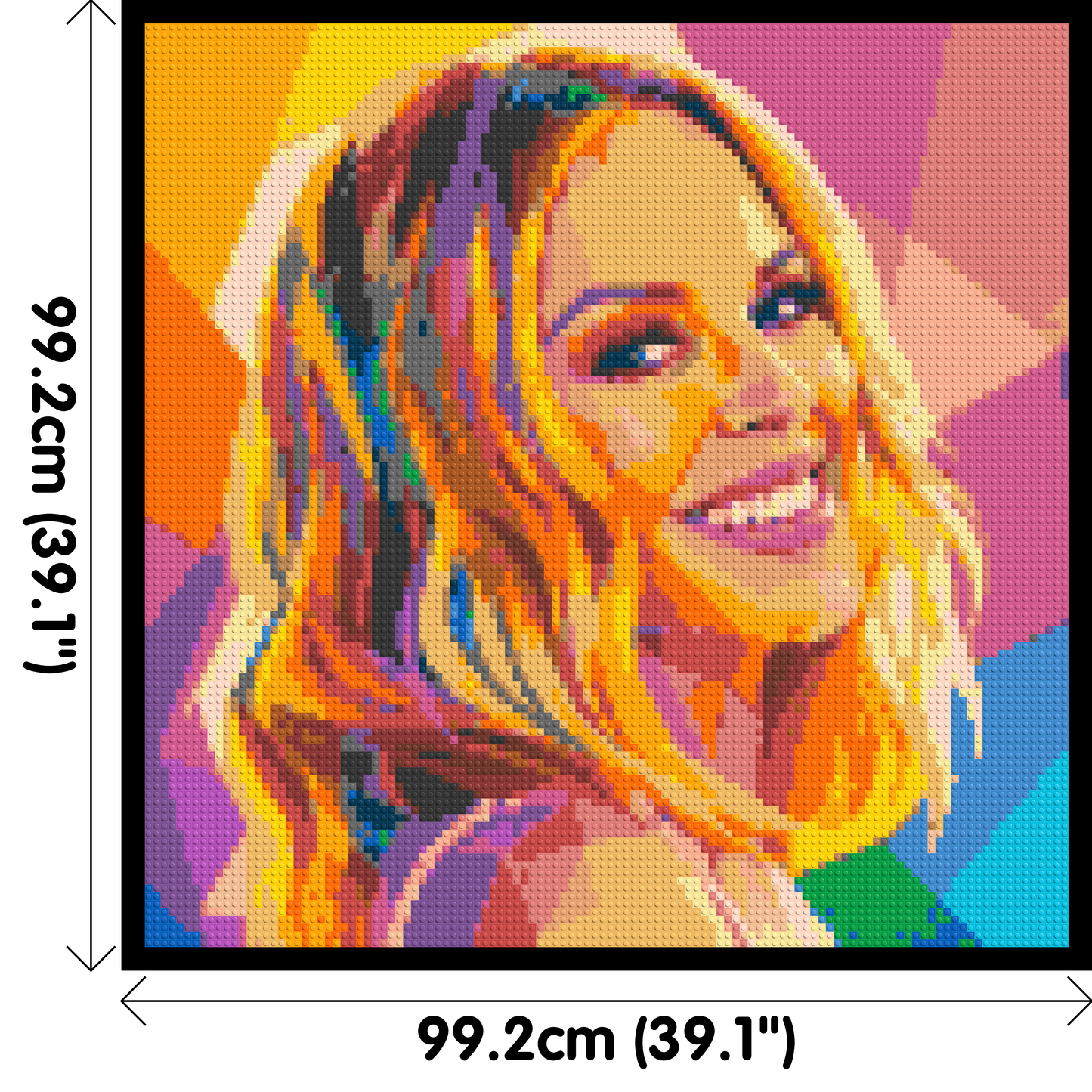 Kylie Minogue Over-the-Shoulder Smile Pop Art - Brick Art Mosaic Kit 5x5 large
