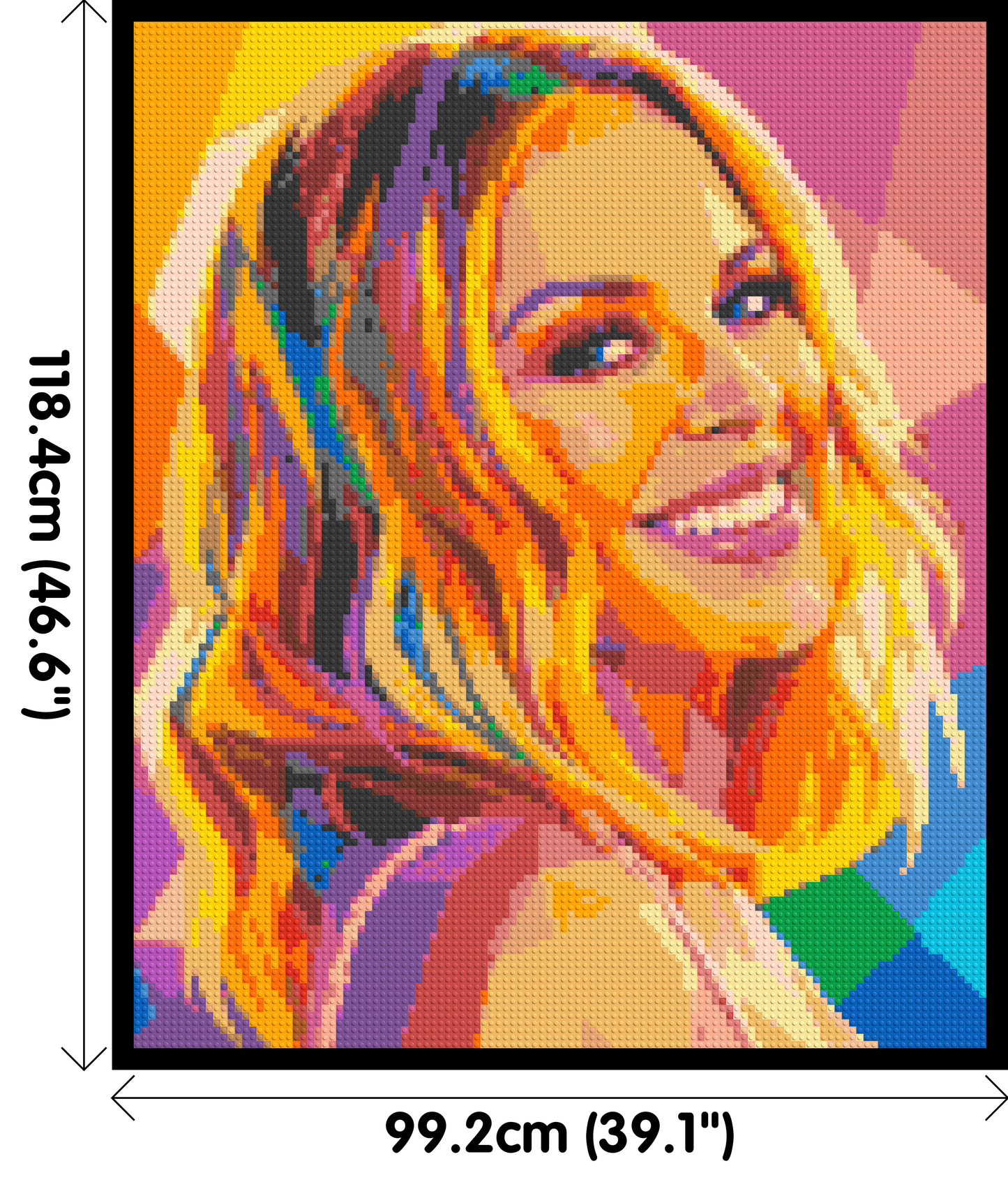 Kylie Minogue Over-the-Shoulder Smile Pop Art - Brick Art Mosaic Kit 5x6 large