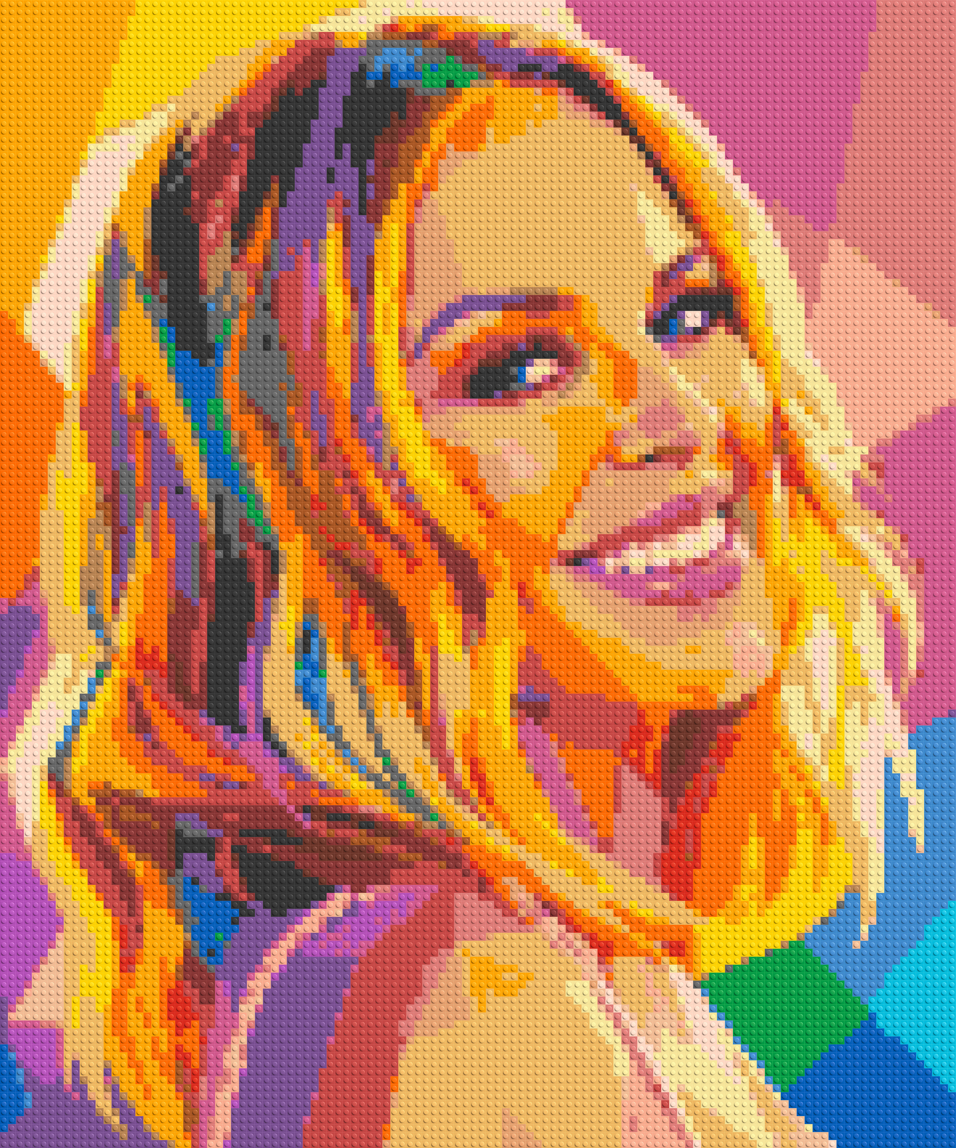 Kylie Minogue Over-the-Shoulder Smile Pop Art - Brick Art Mosaic Kit 5x6 large