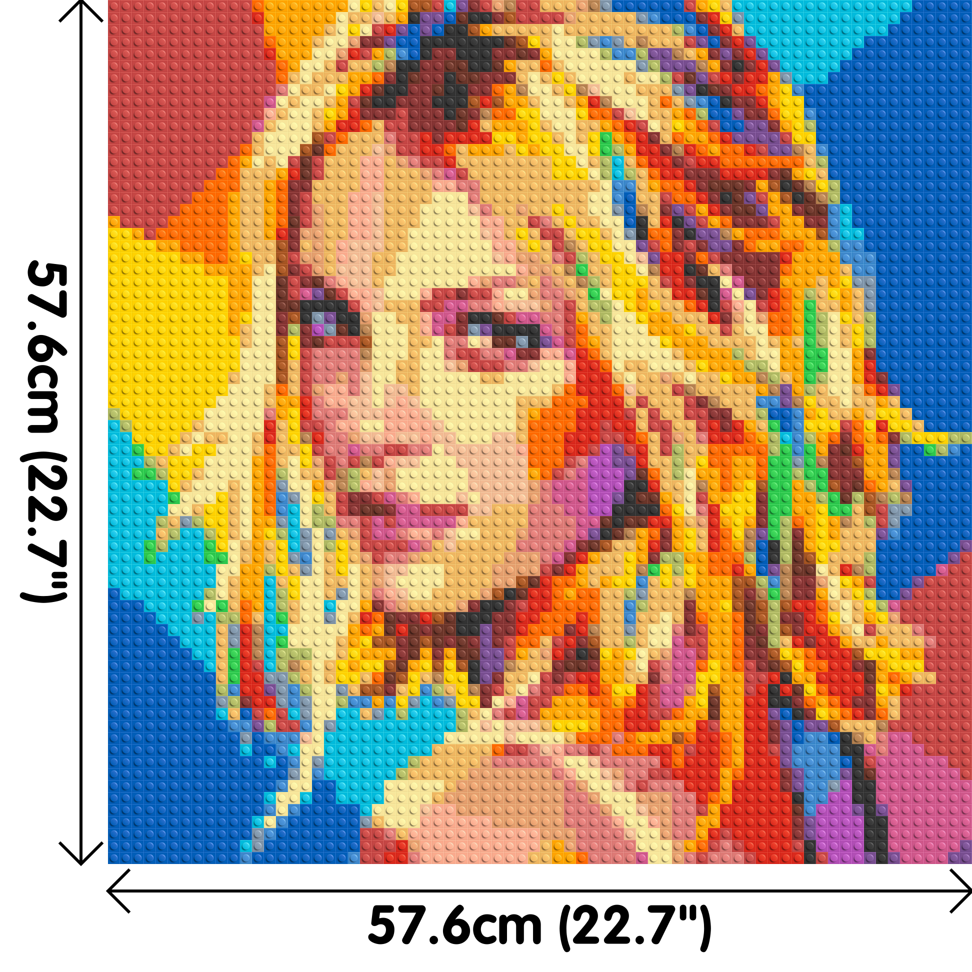 Britney Spears Over-the-Shoulder Glance Pop Art - Brick Art Mosaic Kit 3x3 dimensions