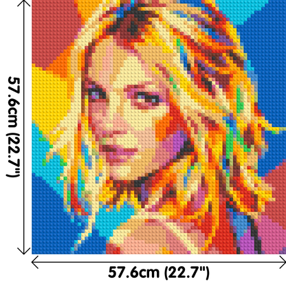 Britney Spears Over-the-Shoulder Glance Pop Art - Brick Art Mosaic Kit 3x3 large