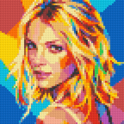 Britney Spears Over-the-Shoulder Glance Pop Art - Brick Art Mosaic Kit 3x3 large