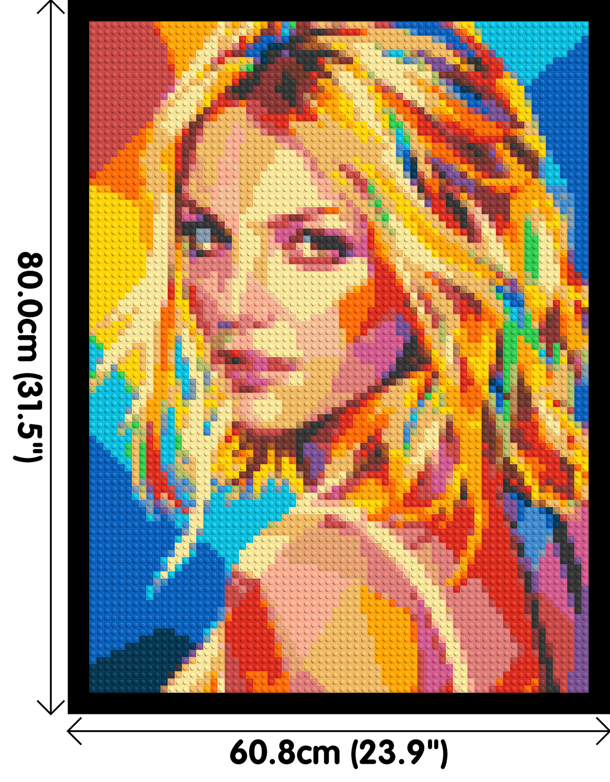 Britney Spears Over-the-Shoulder Glance Pop Art - Brick Art Mosaic Kit 3x4 large