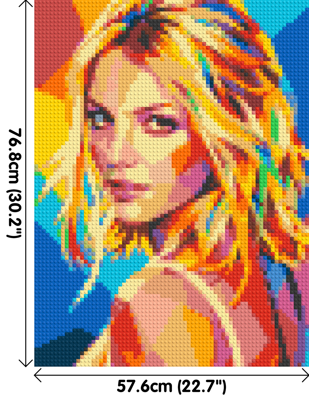 Britney Spears Over-the-Shoulder Glance Pop Art - Brick Art Mosaic Kit 3x4 large