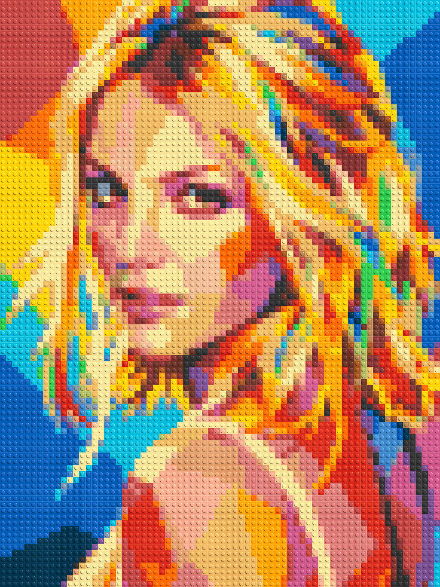 Britney Spears Over-the-Shoulder Glance Pop Art - Brick Art Mosaic Kit 3x4 large