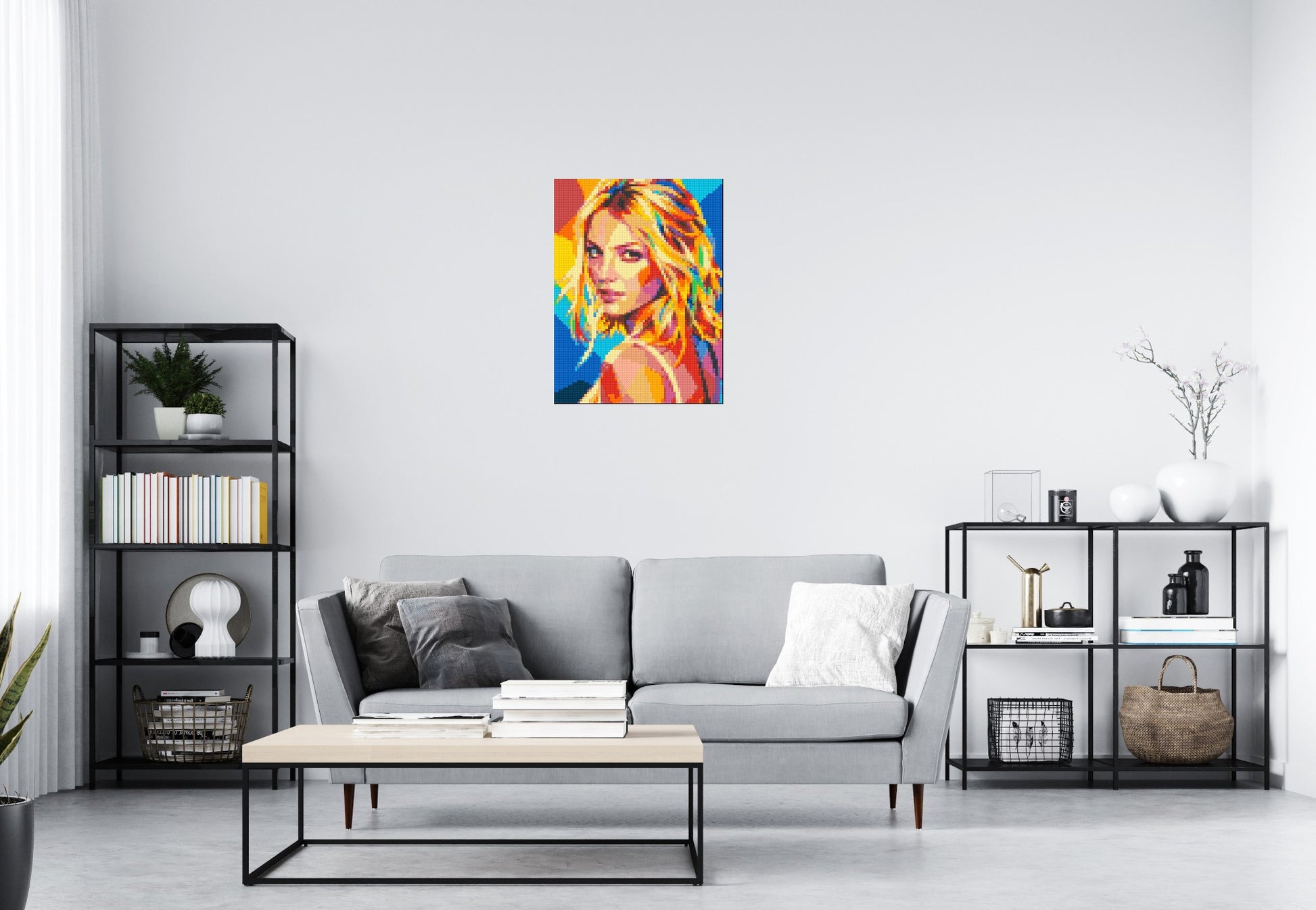 Britney Spears Over-the-Shoulder Glance Pop Art - Brick Art Mosaic Kit 3x4 scene