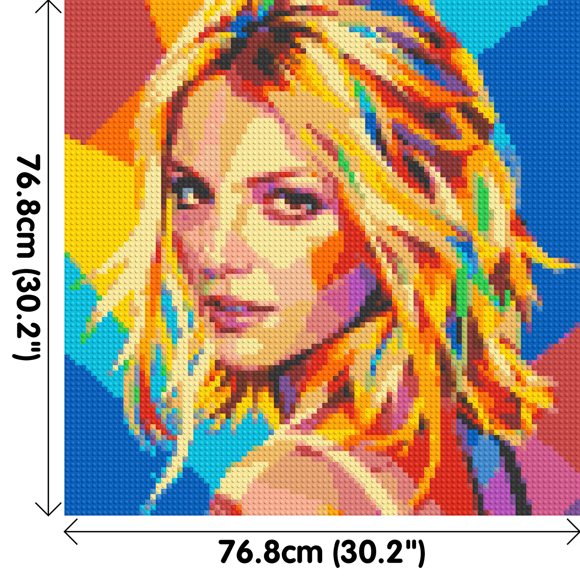 Britney Spears Over-the-Shoulder Glance Pop Art - Brick Art Mosaic Kit 4x4 dimensions