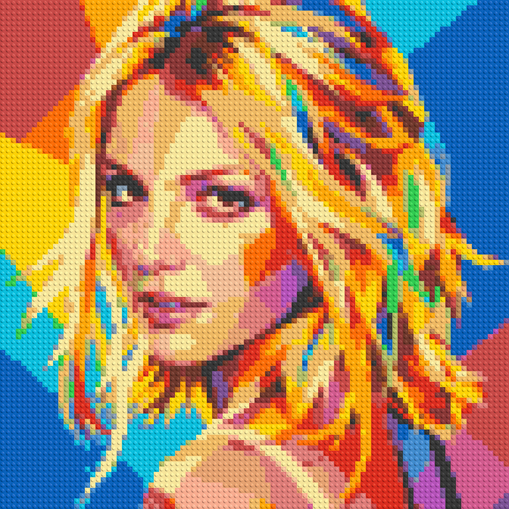 Britney Spears Over-the-Shoulder Glance Pop Art - Brick Art Mosaic Kit 4x4 large