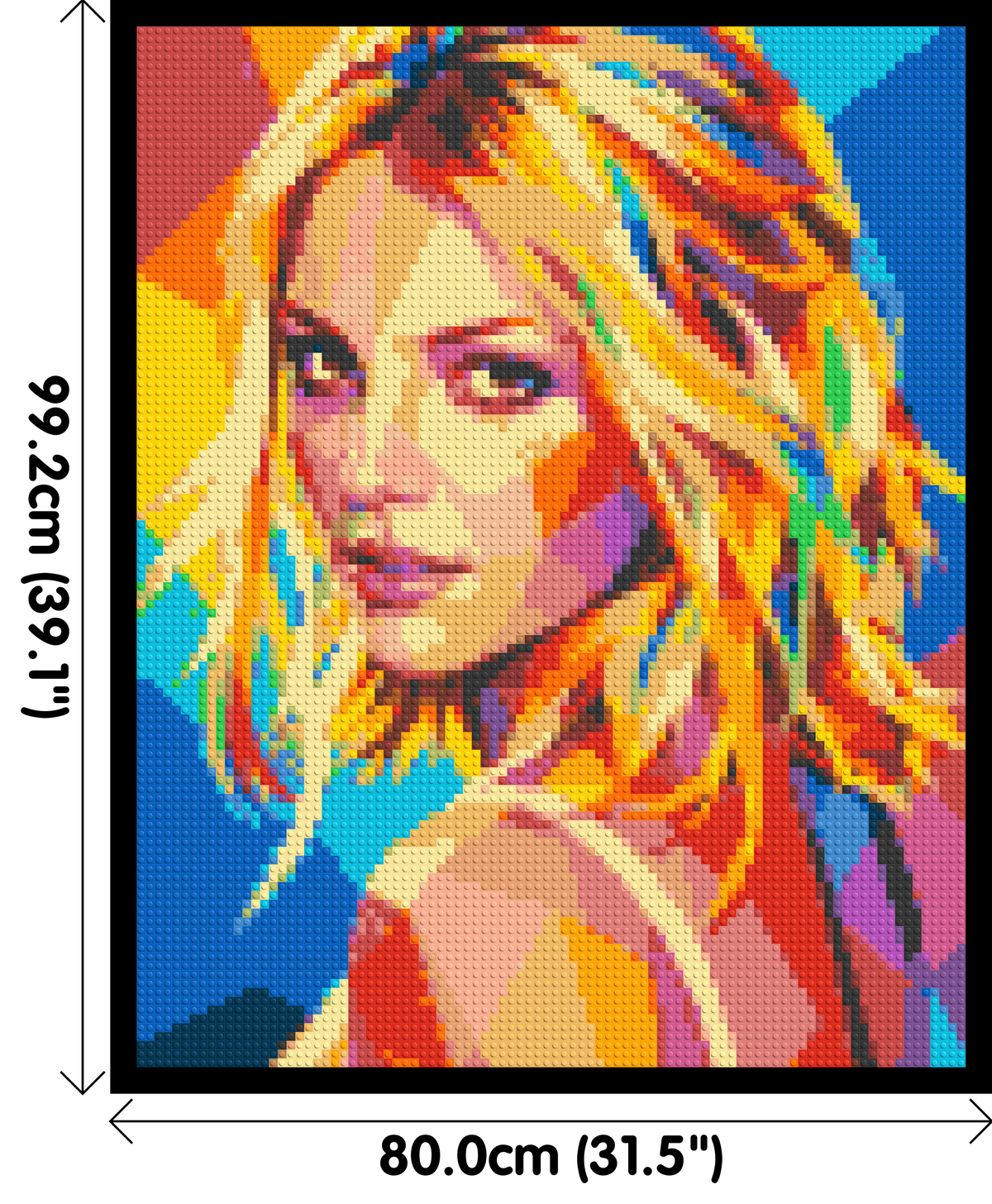 Britney Spears Over-the-Shoulder Glance Pop Art - Brick Art Mosaic Kit 4x5 large