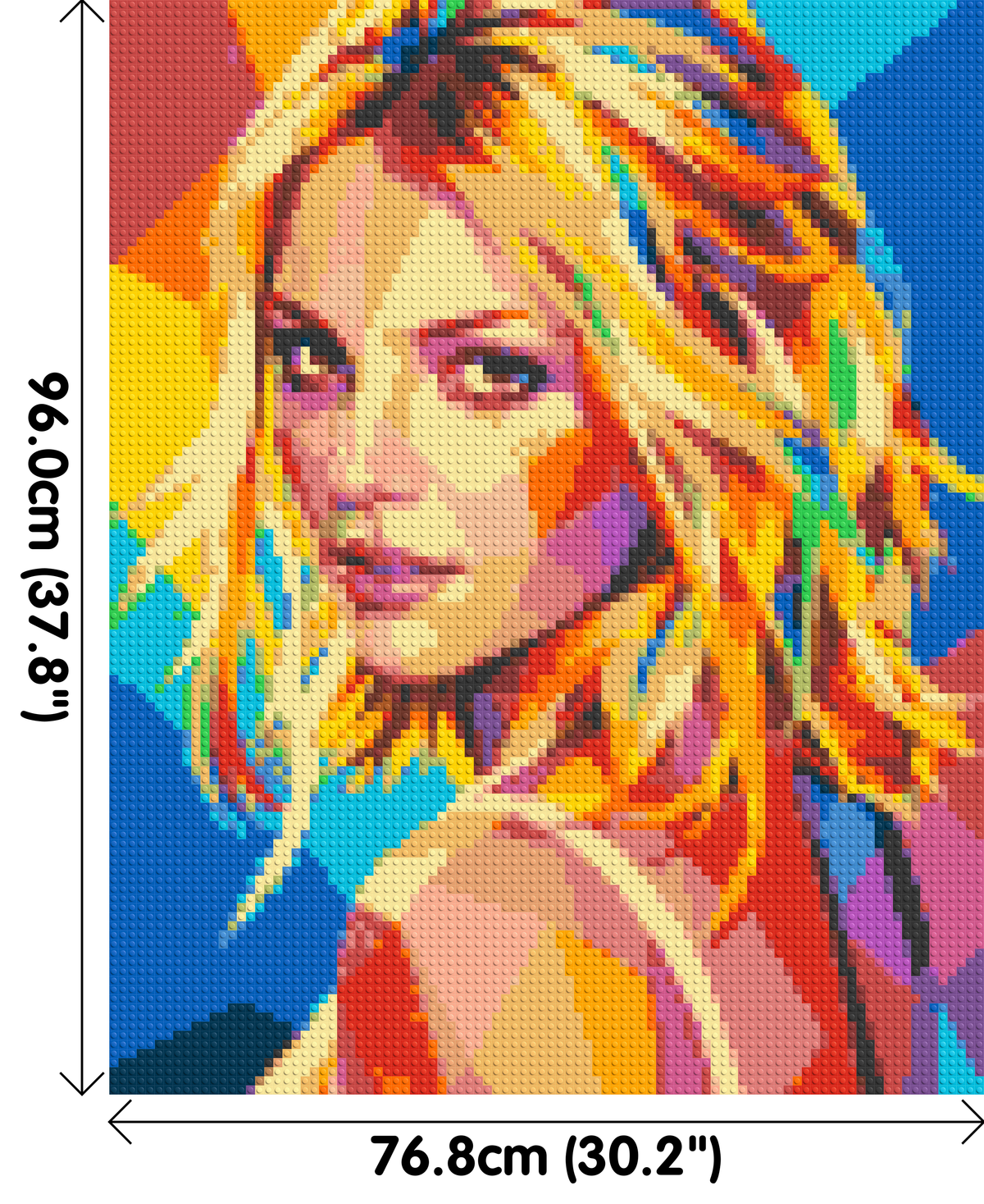 Britney Spears Over-the-Shoulder Glance Pop Art - Brick Art Mosaic Kit 4x5 dimensions