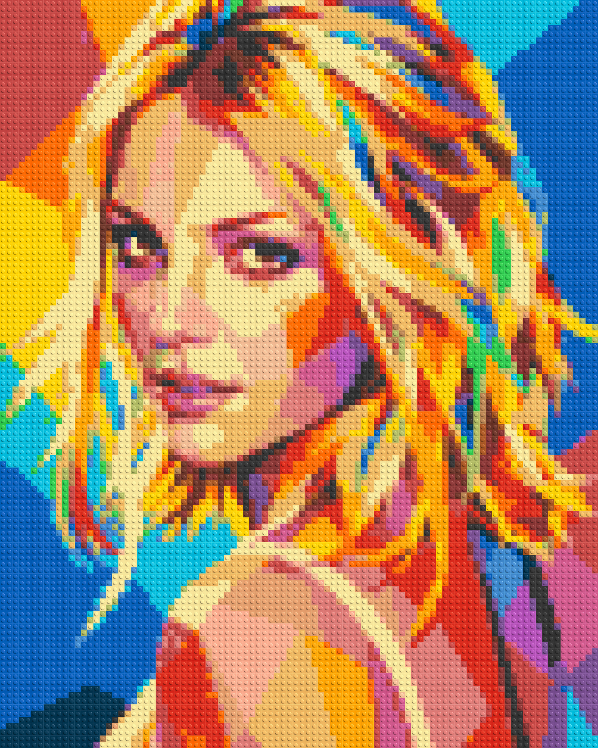 Britney Spears Over-the-Shoulder Glance Pop Art - Brick Art Mosaic Kit 4x5 large