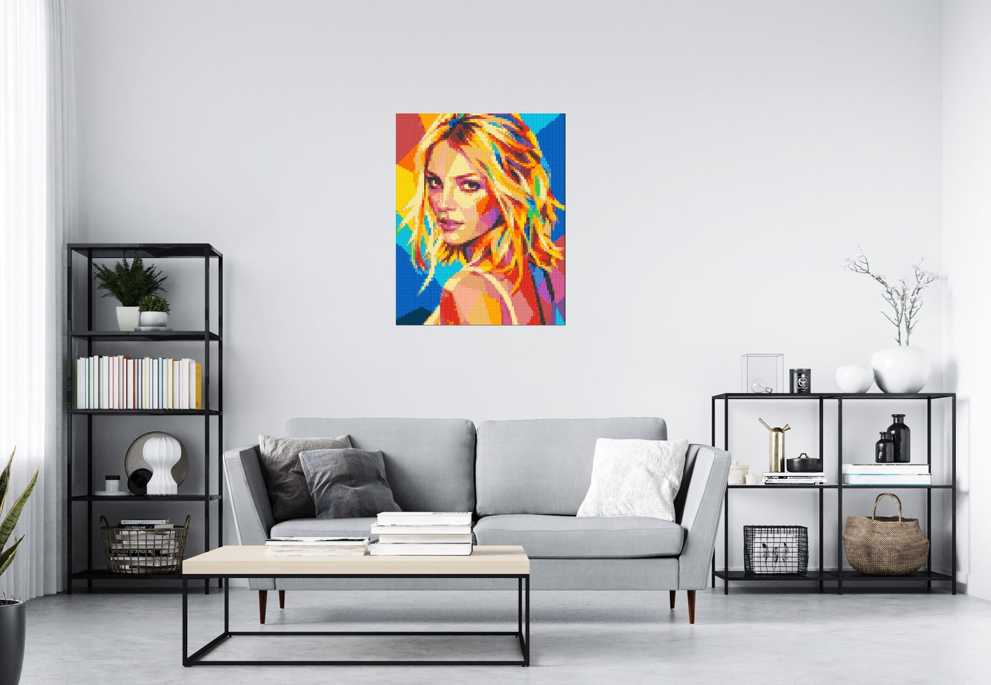 Britney Spears Over-the-Shoulder Glance Pop Art - Brick Art Mosaic Kit 4x5 large