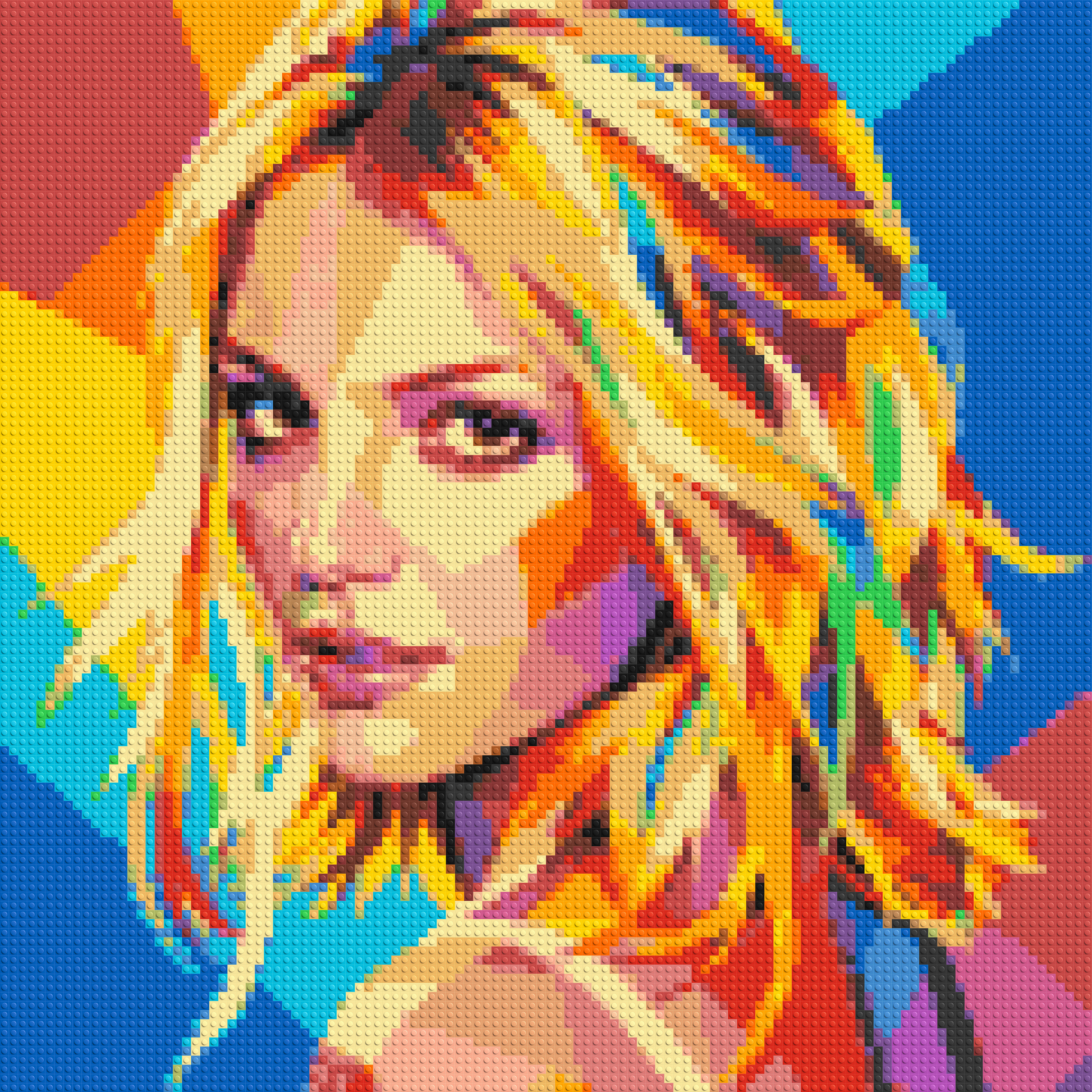 Britney Spears Over-the-Shoulder Glance Pop Art - Brick Art Mosaic Kit 5x5 large