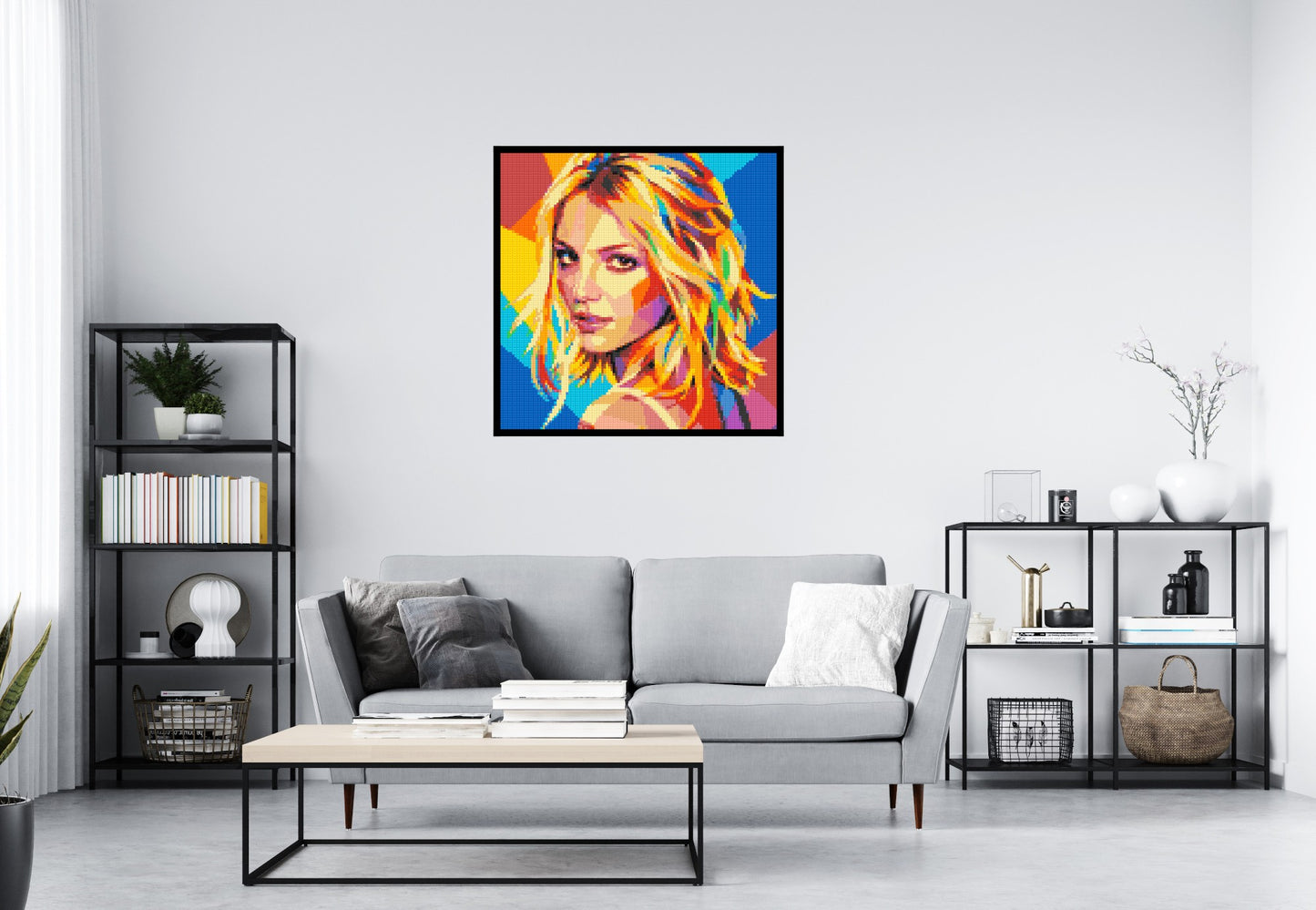 Britney Spears Over-the-Shoulder Glance Pop Art - Brick Art Mosaic Kit 5x5 large