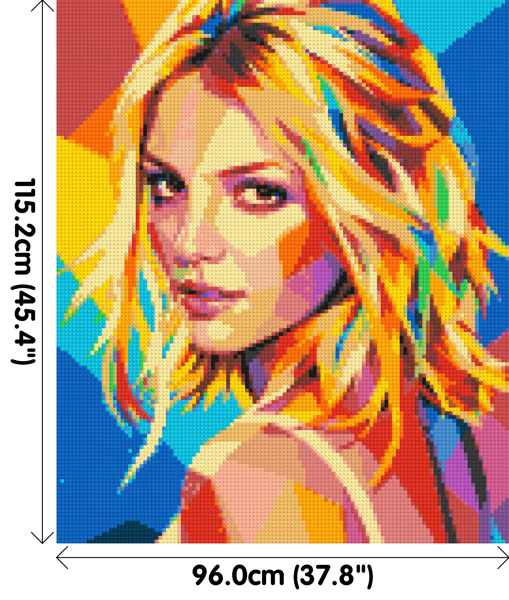 Britney Spears Over-the-Shoulder Glance Pop Art - Brick Art Mosaic Kit 5x6 dimensions