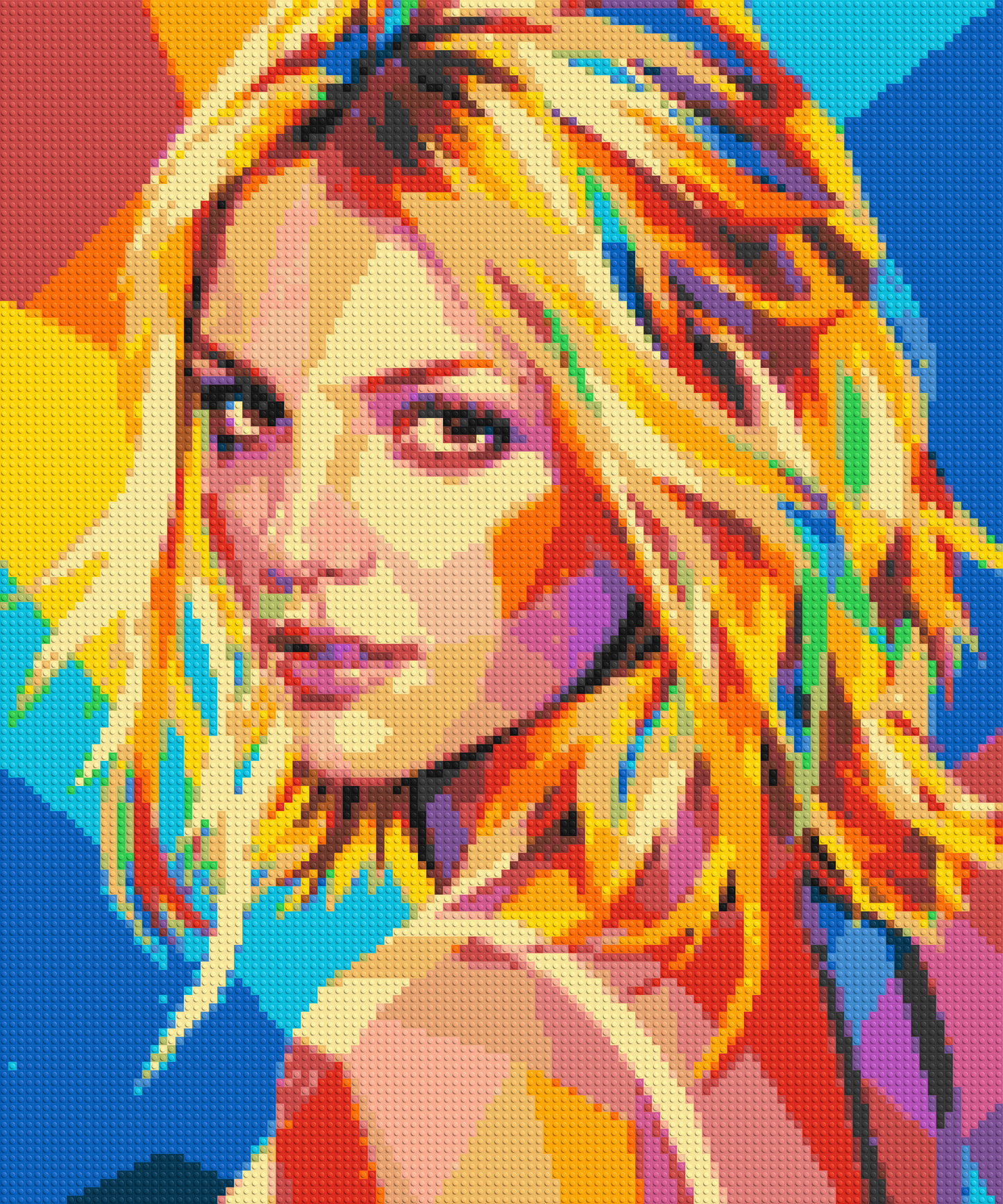 Britney Spears Over-the-Shoulder Glance Pop Art - Brick Art Mosaic Kit 5x6 large