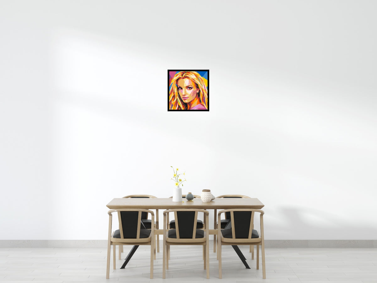 Britney Spears Portrait Pop Art - Brick Art Mosaic Kit 3x3 large
