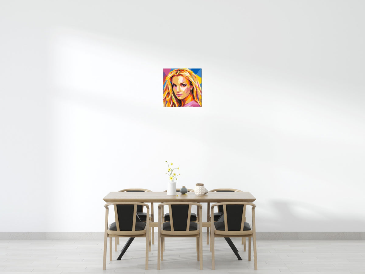 Britney Spears Portrait Pop Art - Brick Art Mosaic Kit 3x3 large
