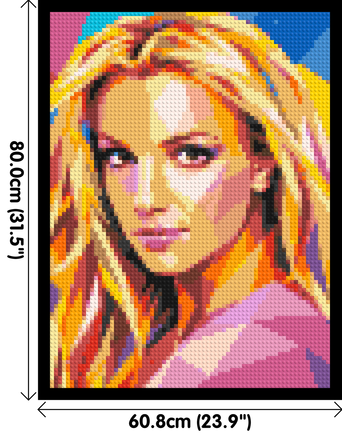 Britney Spears Portrait Pop Art - Brick Art Mosaic Kit 3x4 large