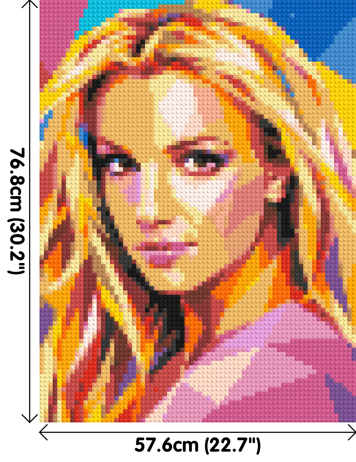 Britney Spears Portrait Pop Art - Brick Art Mosaic Kit 3x4 large