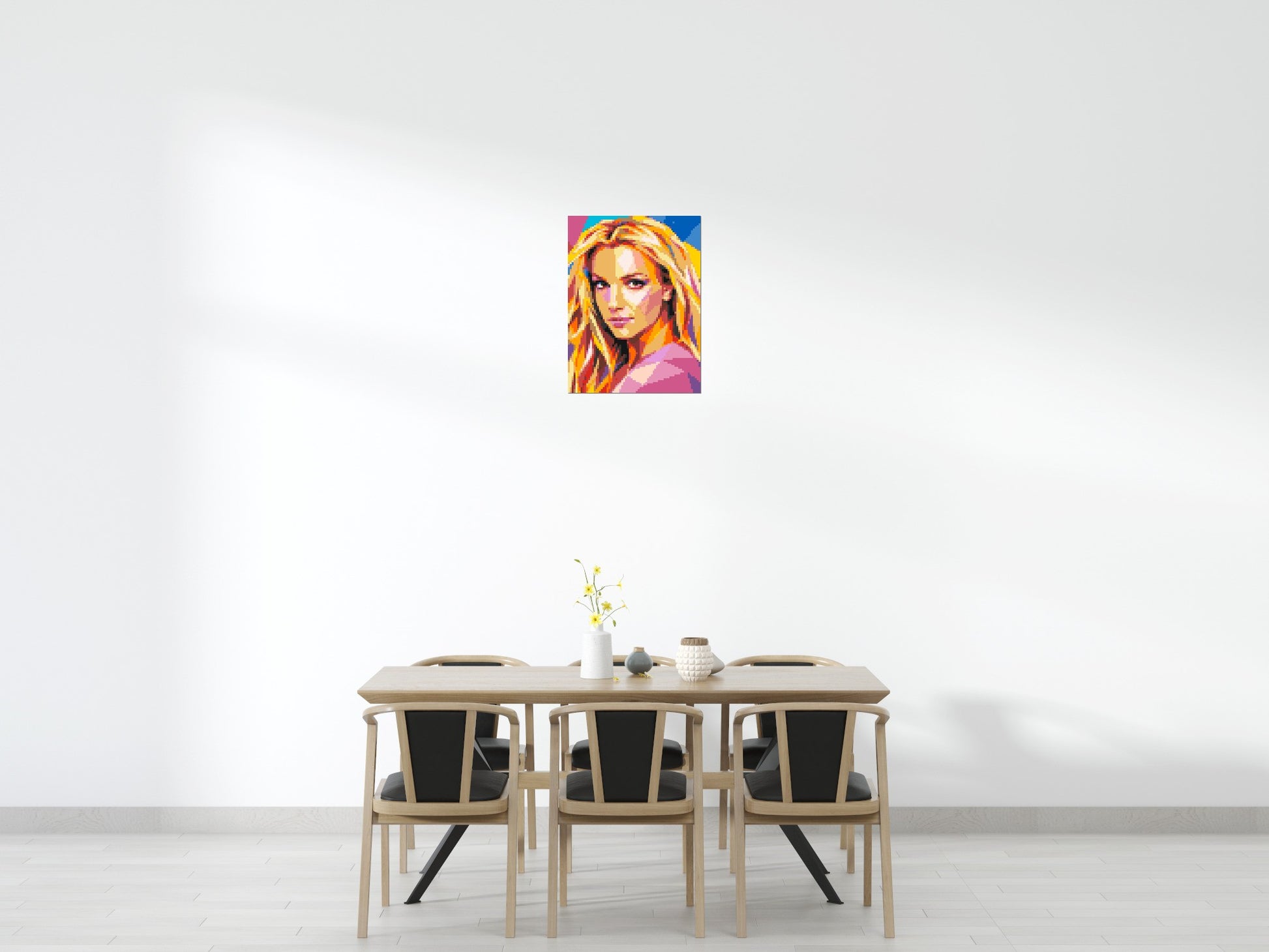 Britney Spears Portrait Pop Art - Brick Art Mosaic Kit 3x4 scene