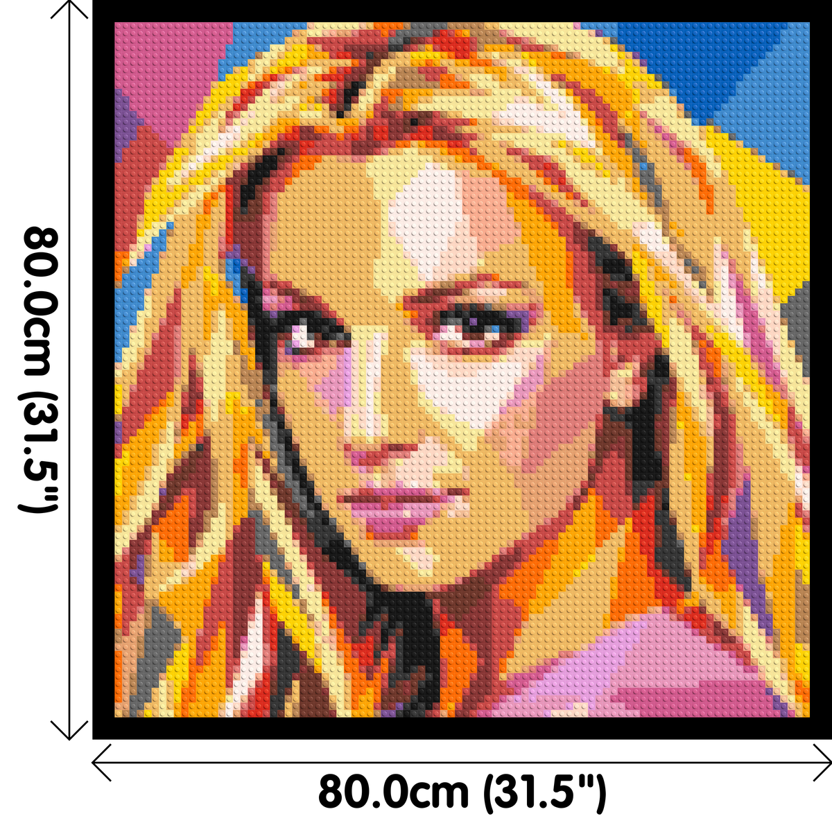 Britney Spears Portrait Pop Art - Brick Art Mosaic Kit 4x4 large