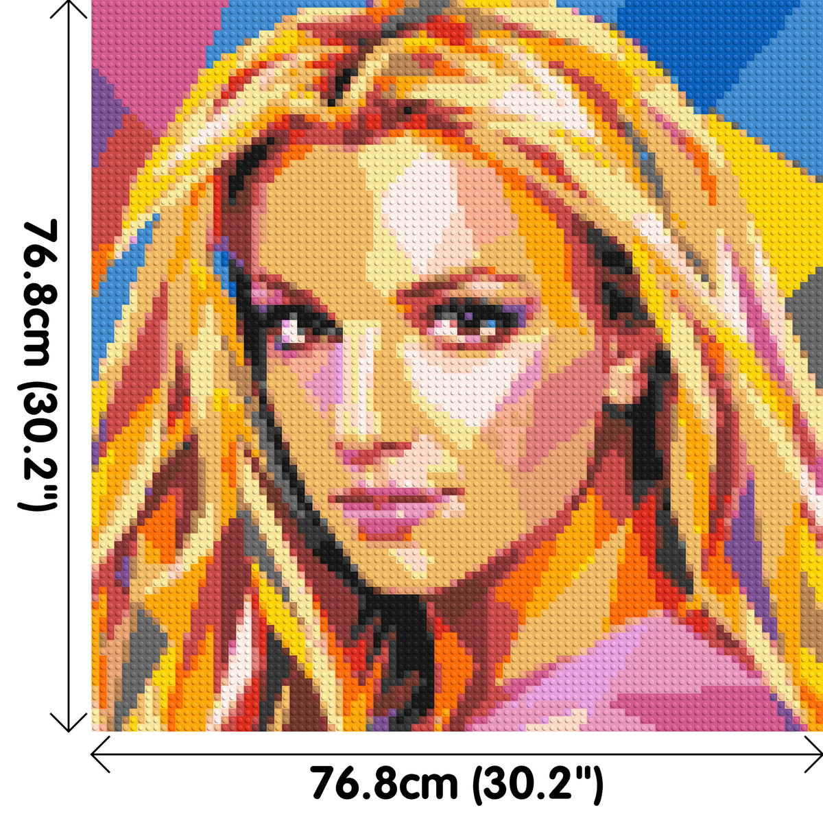 Britney Spears Portrait Pop Art - Brick Art Mosaic Kit 4x4 large