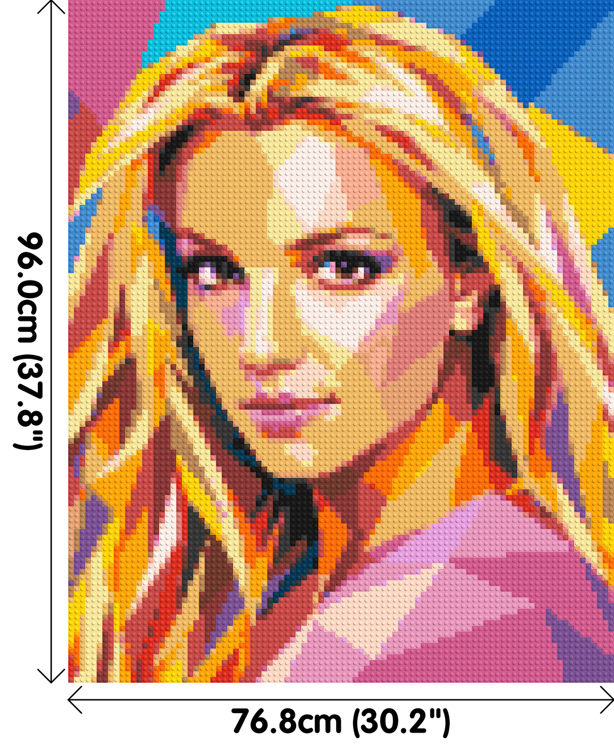 Britney Spears Portrait Pop Art - Brick Art Mosaic Kit 4x5 dimensions