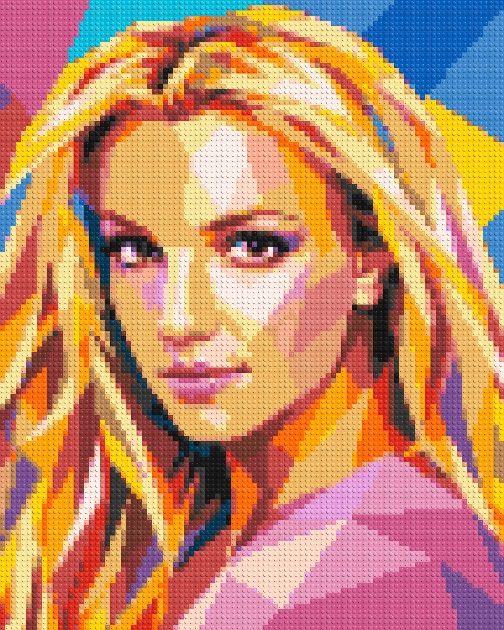 Britney Spears Portrait Pop Art - Brick Art Mosaic Kit 4x5 large