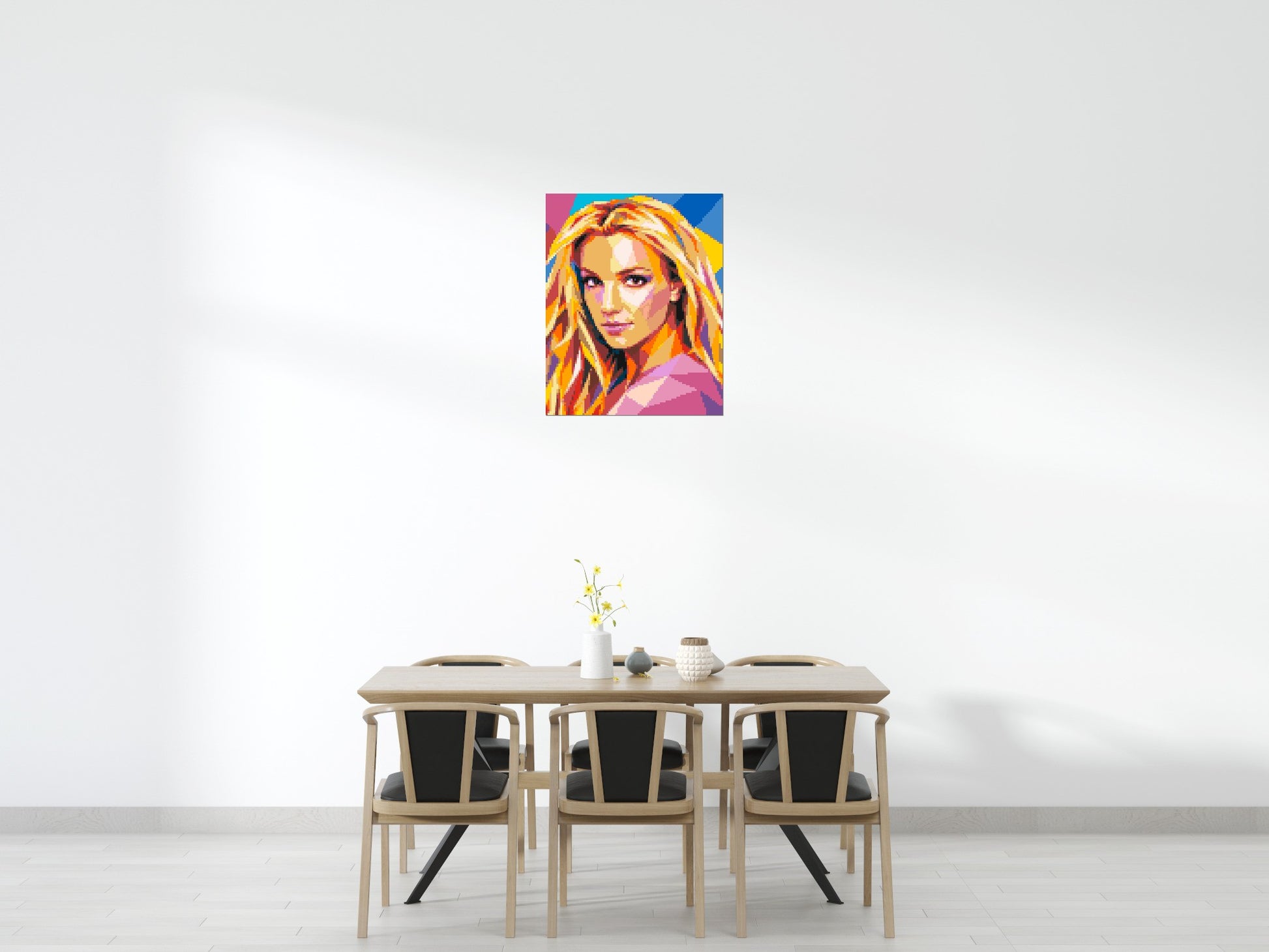 Britney Spears Portrait Pop Art - Brick Art Mosaic Kit 4x5 scene