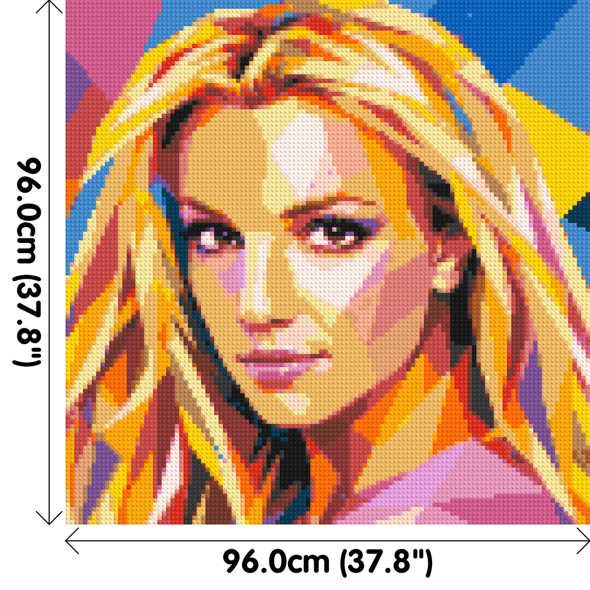 Britney Spears Portrait Pop Art - Brick Art Mosaic Kit 5x5 large
