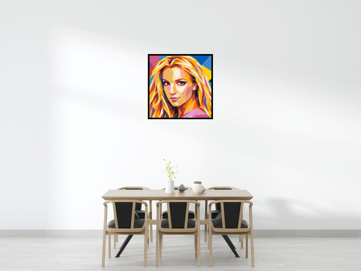 Britney Spears Portrait Pop Art - Brick Art Mosaic Kit 5x5 large