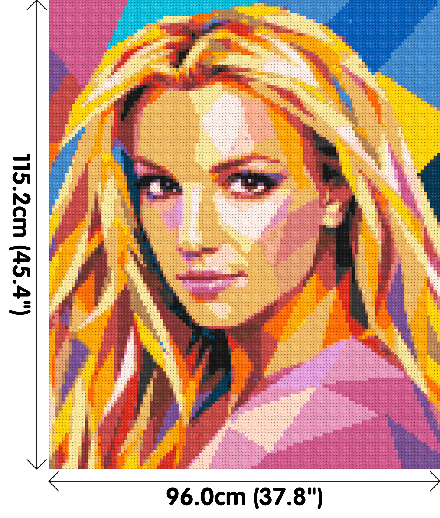 Britney Spears Portrait Pop Art - Brick Art Mosaic Kit 5x6 large