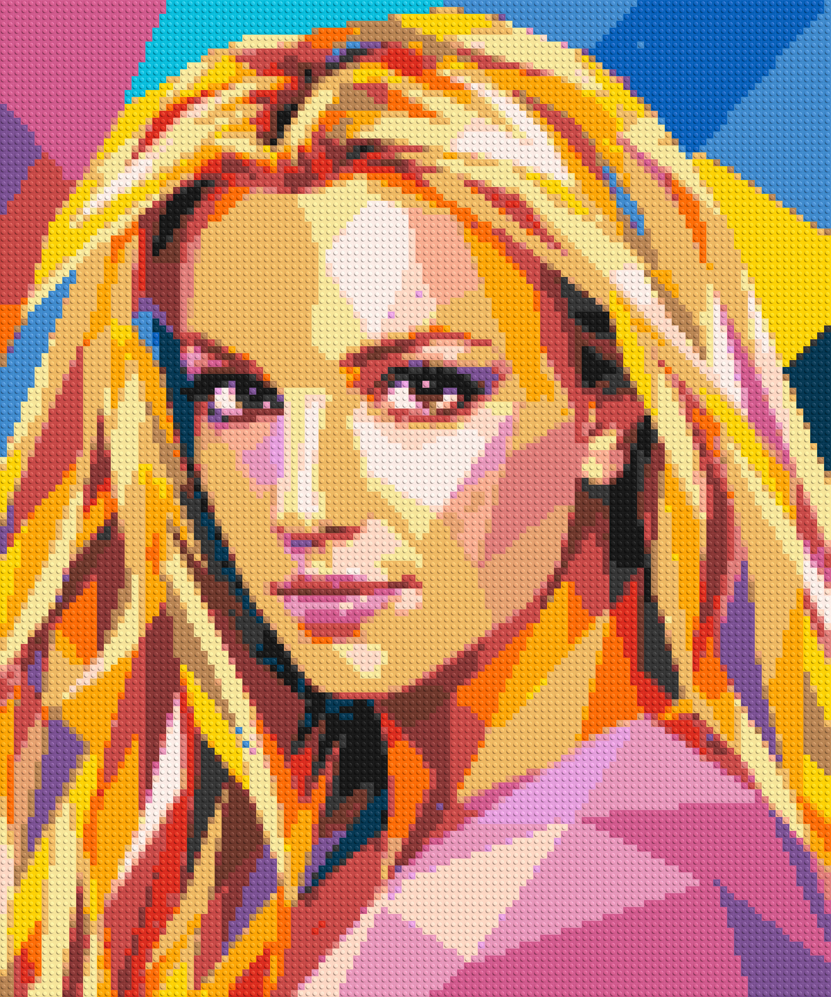 Britney Spears Portrait Pop Art - Brick Art Mosaic Kit 5x6 large